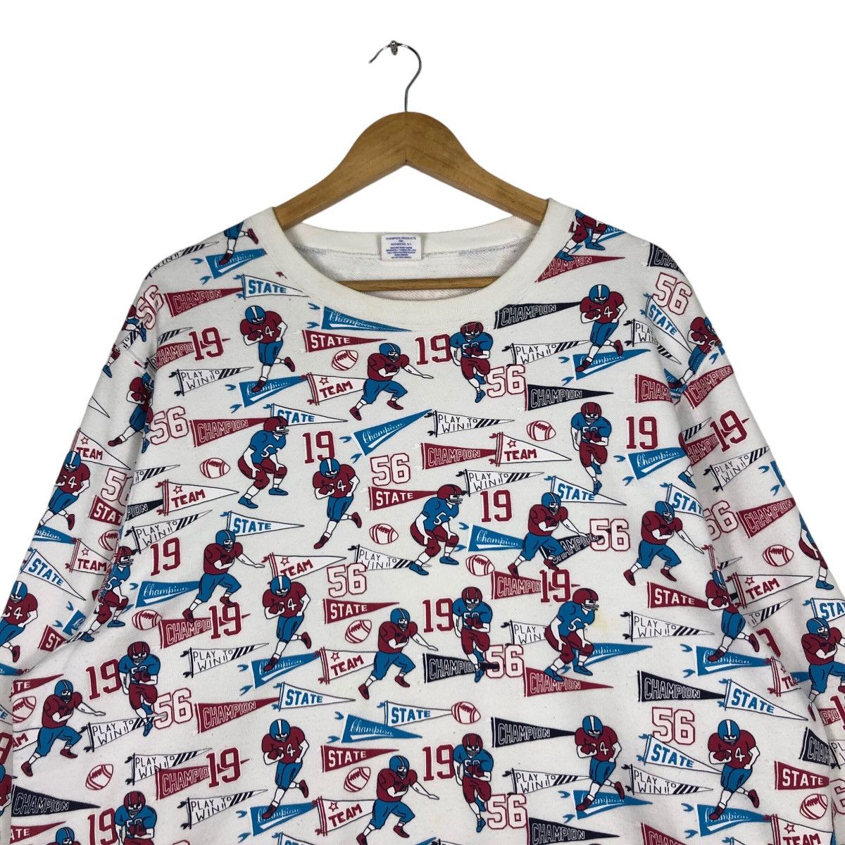 Champion × Japanese Brand × Vintage Vintage Champion Full Print Rare Baseball Rugby Large Size US L / EU 52-54 / 3 - 2 Thumbnail