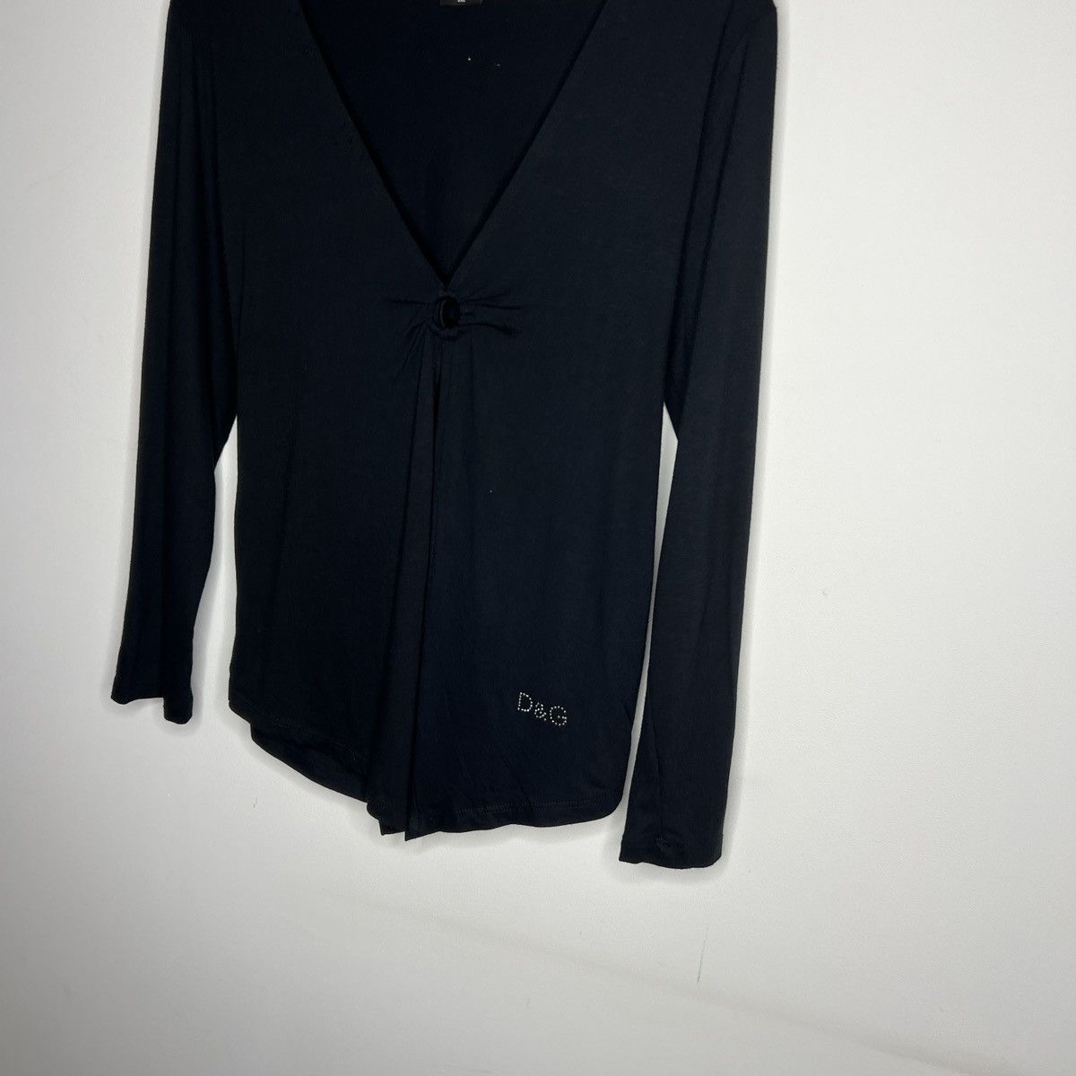 Dolce & Gabbana × Vintage Dolce Gabbana Y2K Blouse Top D&G Logo black Rhine Stone Size M / US 6-8 / IT 42-44 - 3 Thumbnail