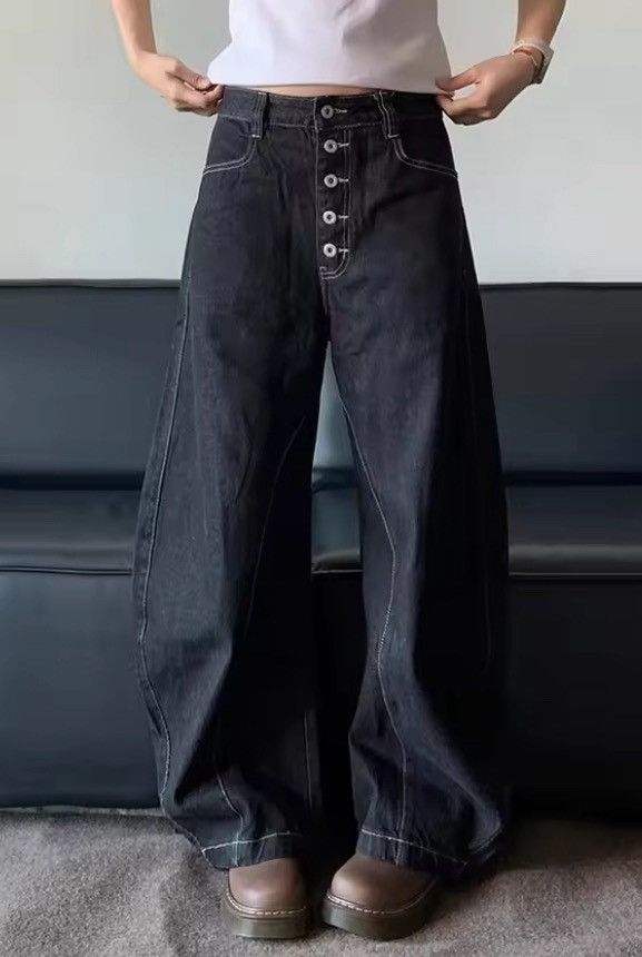 Jean Hamasaki x azawa Baggy Wide Leg Jeans Size US 35 - 3 Thumbnail