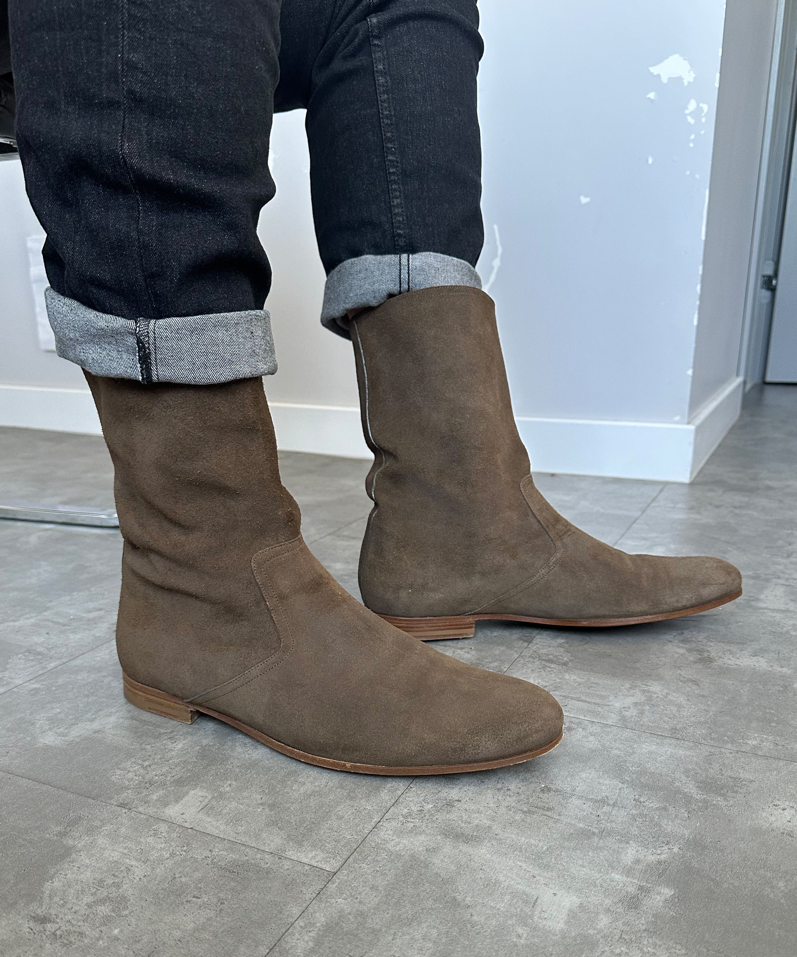 Gucci GUCCI Boots Suede Ankle Shoes Logo Brown Vintage Size US 10 / EU 43 - 5 Thumbnail