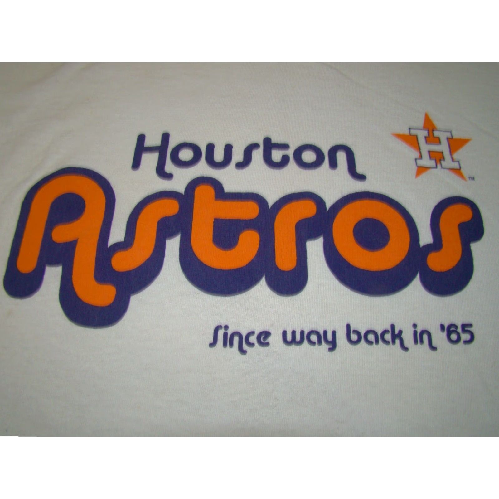 Anvil VINTAGE Anvil MLB Houston Astros T-Shirt White XL Mens Short Sleeve Crew Neck Quotes Size US XL / EU 56 / 4 - 2 Thumbnail