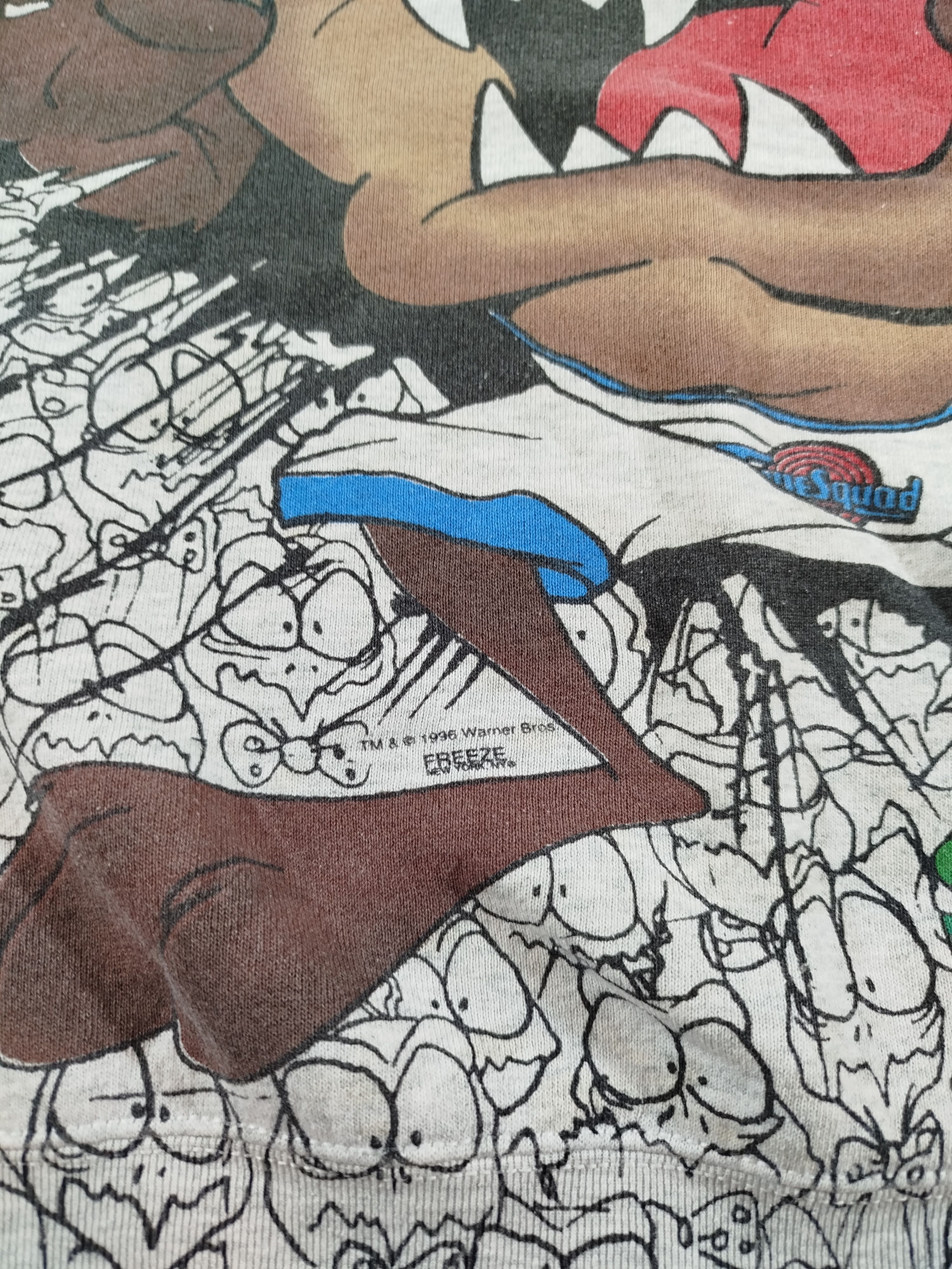 Vintage × Warner Bros Vintage Space Jam Crewneck Taz All Over Print Size US M / EU 48-50 / 2 - 4 Thumbnail