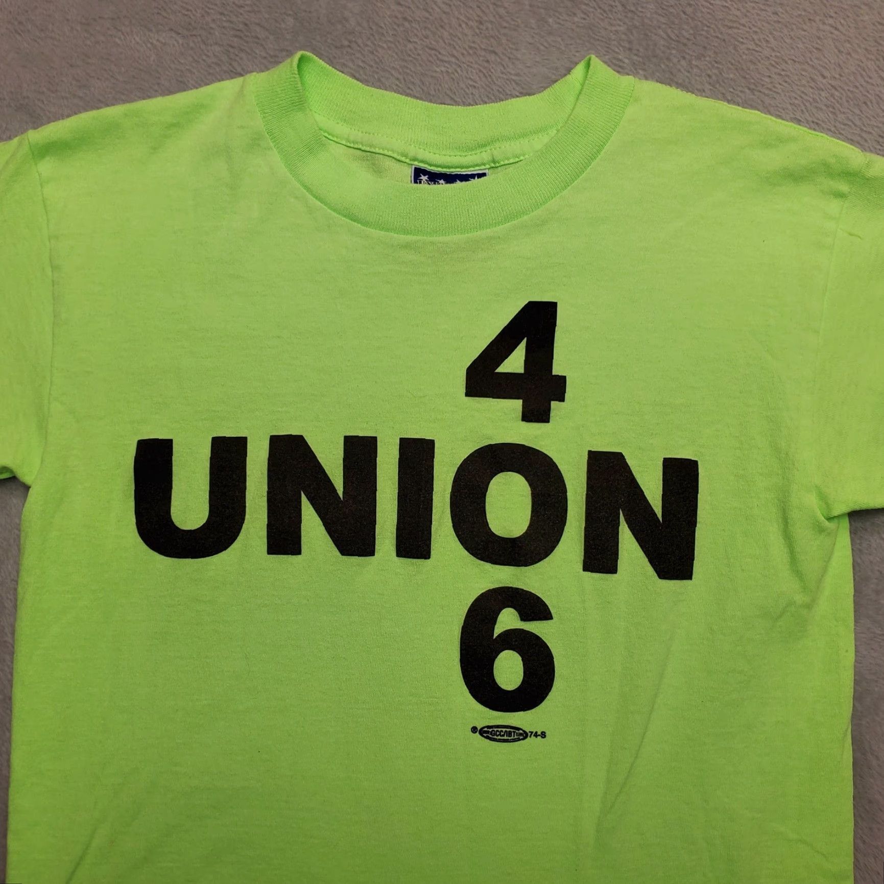 Vintage Vintage Union Made Shirt Womens Small Green Short Sleeve Crewneck 90s USA Trades Cotton T-Shirt Womens Size S / US 4 / IT 40 - 2 Thumbnail