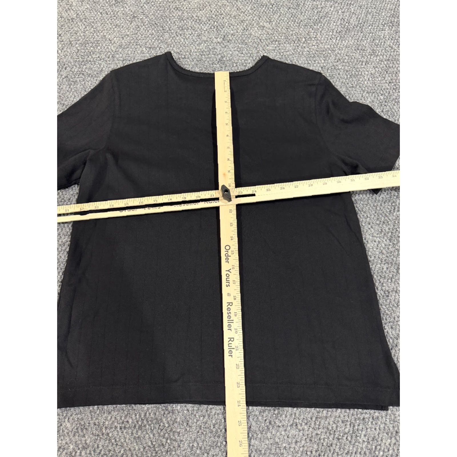 Vintage Alfred Dunner Blouse Womens Small Black Embroidered Short Sleeve Shoulder Pads Size S / US 4 / IT 40 - 7 Thumbnail
