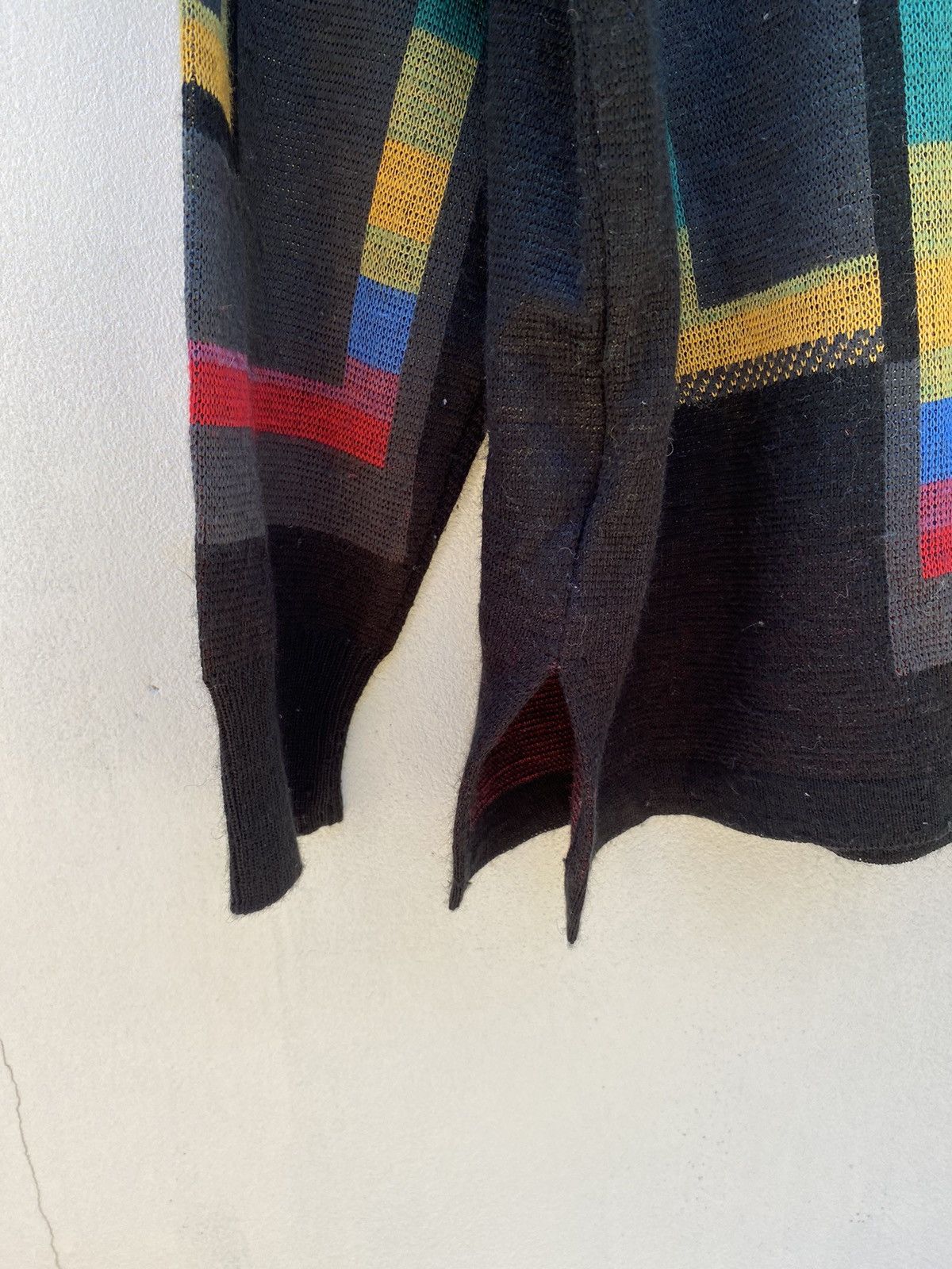 Designer × Vintage FINANCIER Black Knitted Cardigan Size L / US 10 / IT 46 - 18 Thumbnail