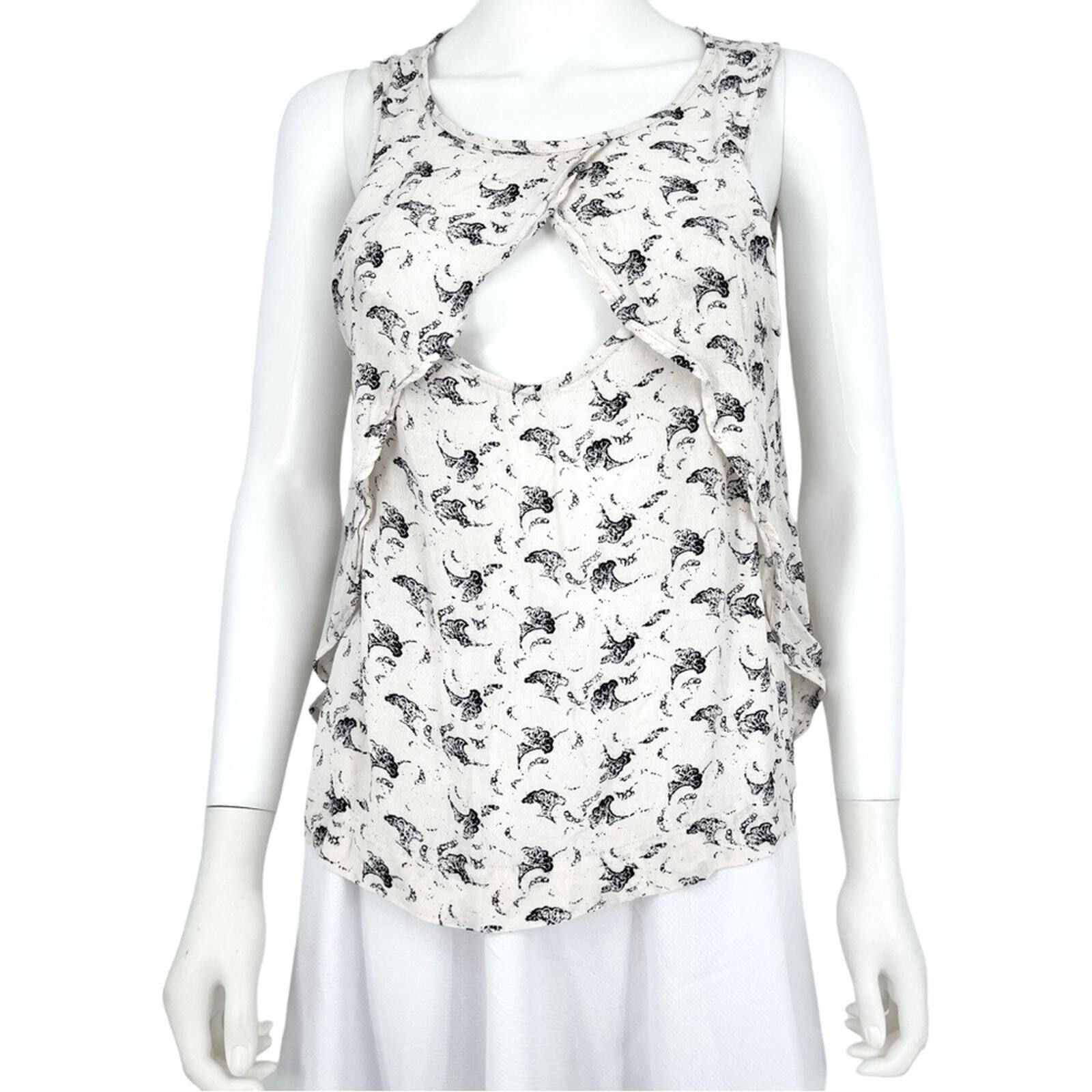 Free People Free People Tank Top Size Small Casual Cut Out Off White Size S / US 4 / IT 40 - 2 Thumbnail