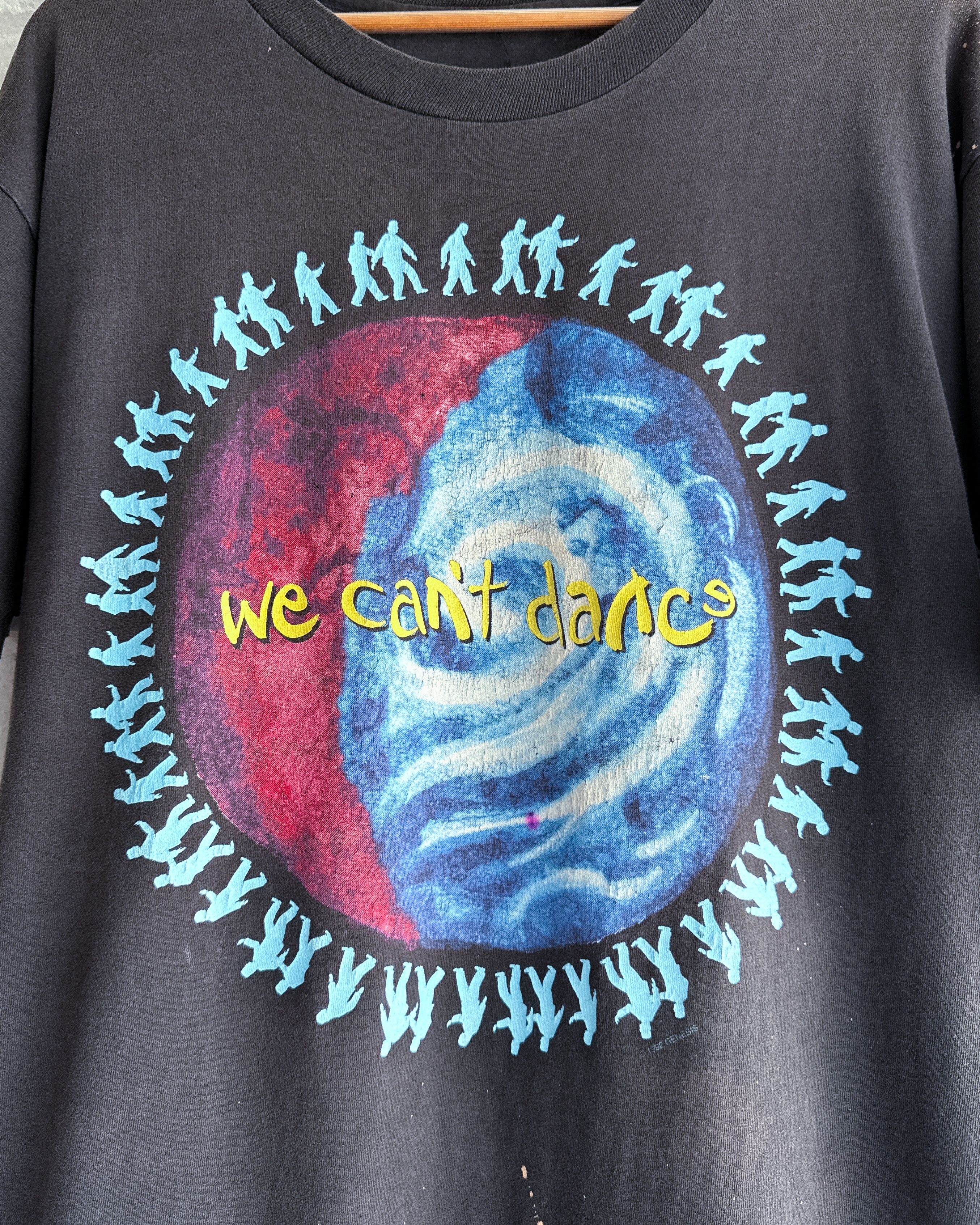 Vintage Vintage 90s Genesis We Can't Dance T Shirt Faded Thrashed Size US XL / EU 56 / 4 - 2 Thumbnail