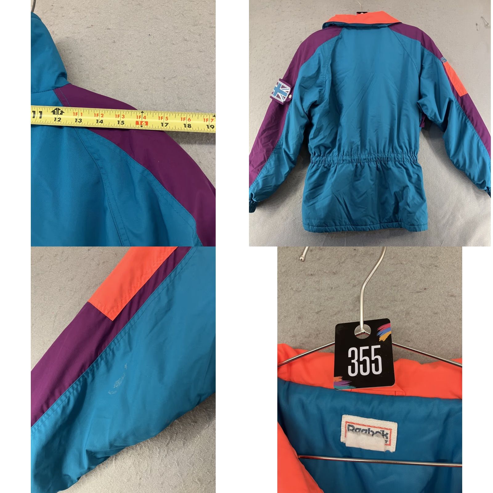 Reebok Reebok Jacket Multicolor Puffer Womens M Sports Logo Full Zip Insulated Winter Casual Ski Weather 90s? Size M / US 6-8 / IT 42-44 - 8 Thumbnail