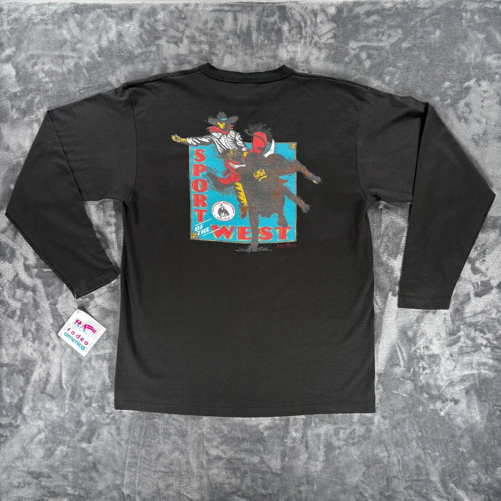 Anvil 1993 Rodeo America Shirt Men XL Long Sleeve Made In USA NWT Size US XL / EU 56 / 4 - 1 Thumbnail