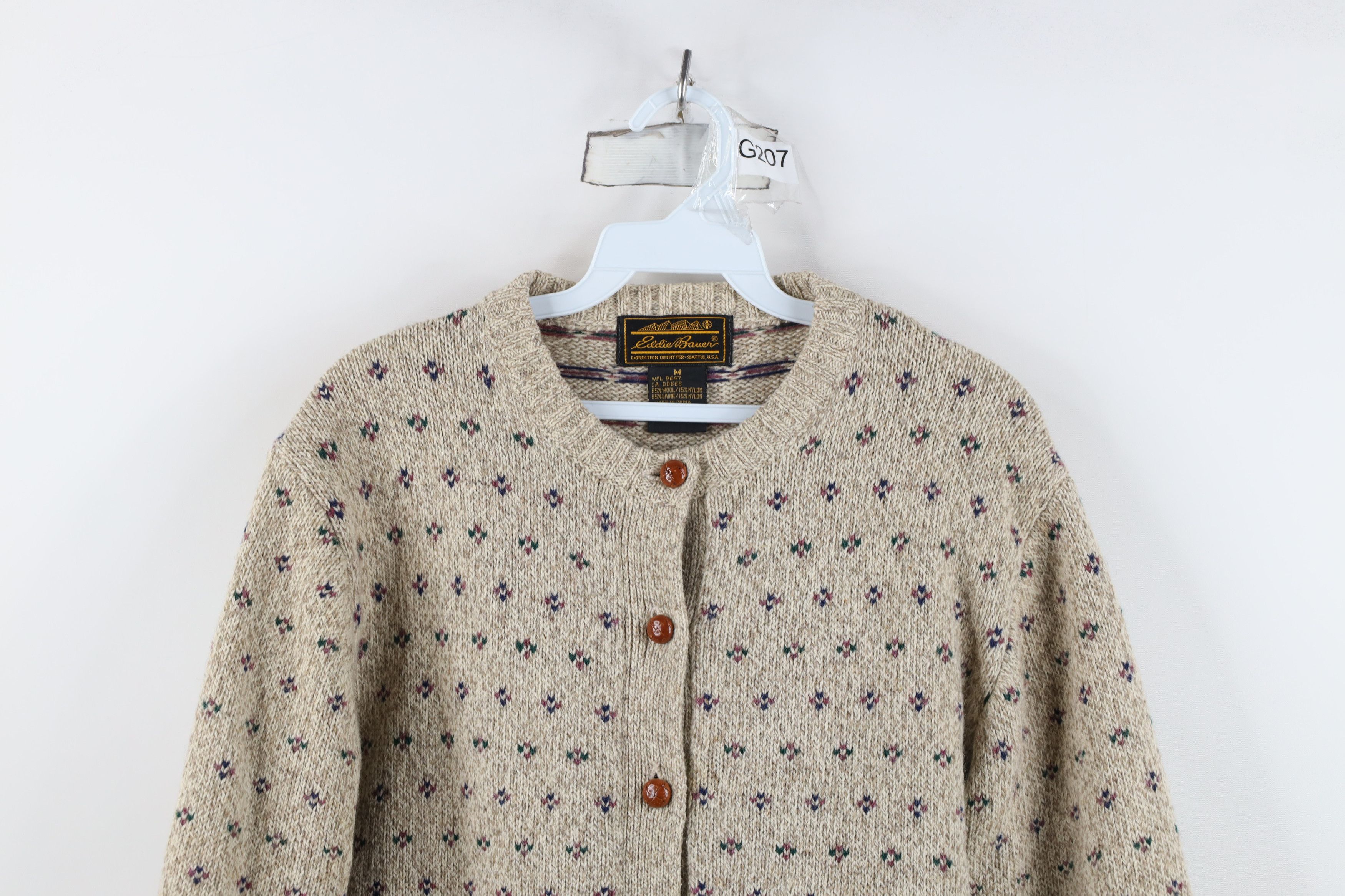 Eddie Bauer Vintage 90s Eddie Bauer Knit Geometric Cardigan Sweater Size M / US 6-8 / IT 42-44 - 2 Thumbnail