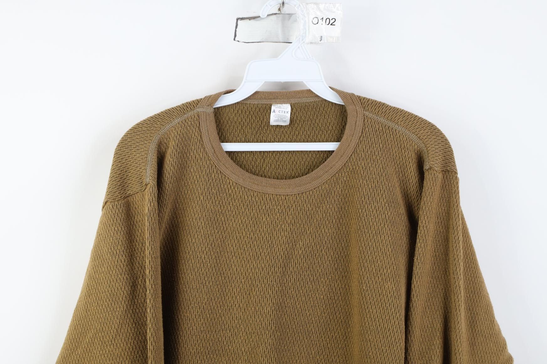 Vintage Vintage 90s Streetwear Thermal Waffle Knit T-Shirt Breen Size US XL / EU 56 / 4 - 2 Thumbnail