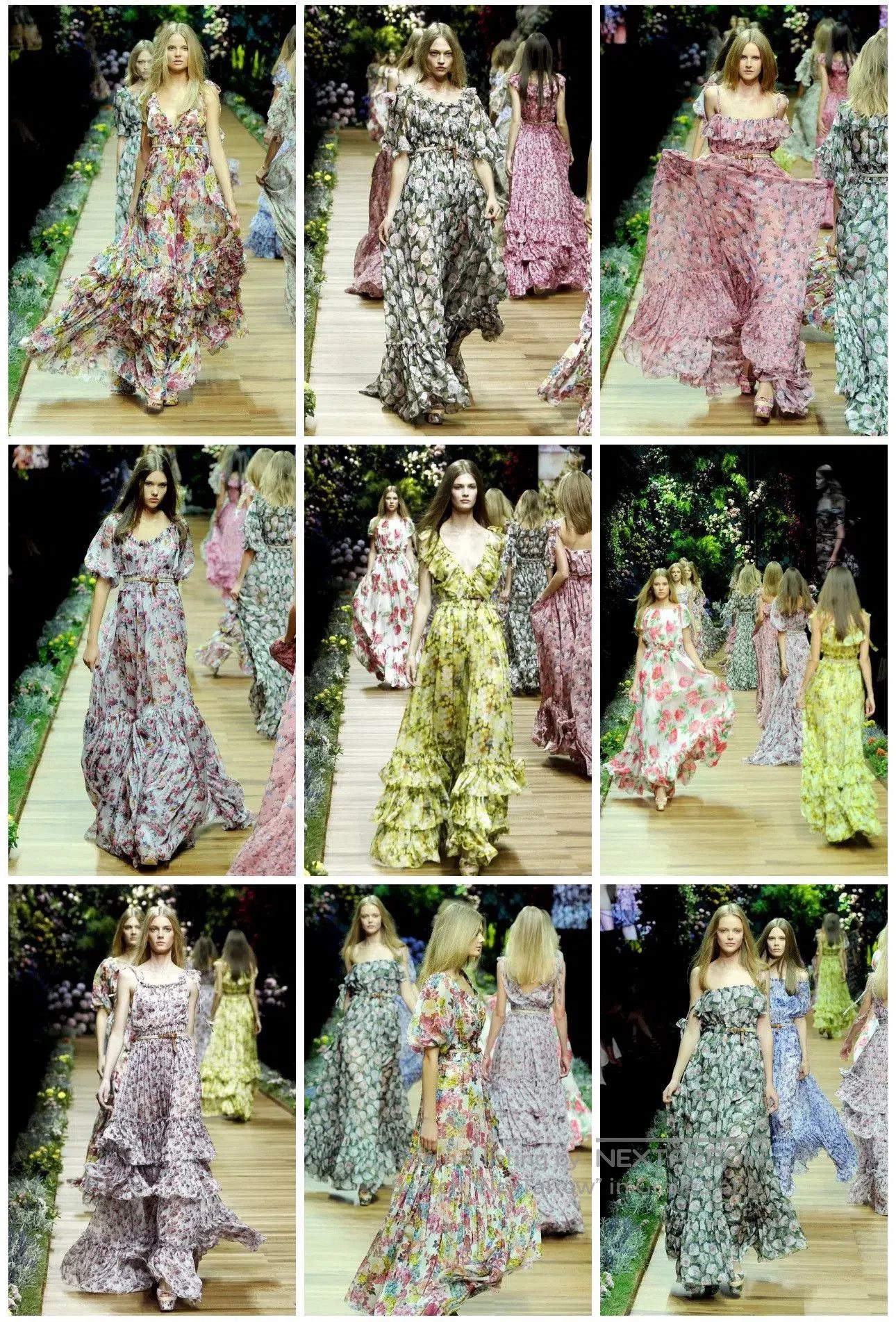 Dolce & Gabbana DG Runway Floral Silk Dress. Size M / US 6-8 / IT 42-44 - 2 Thumbnail