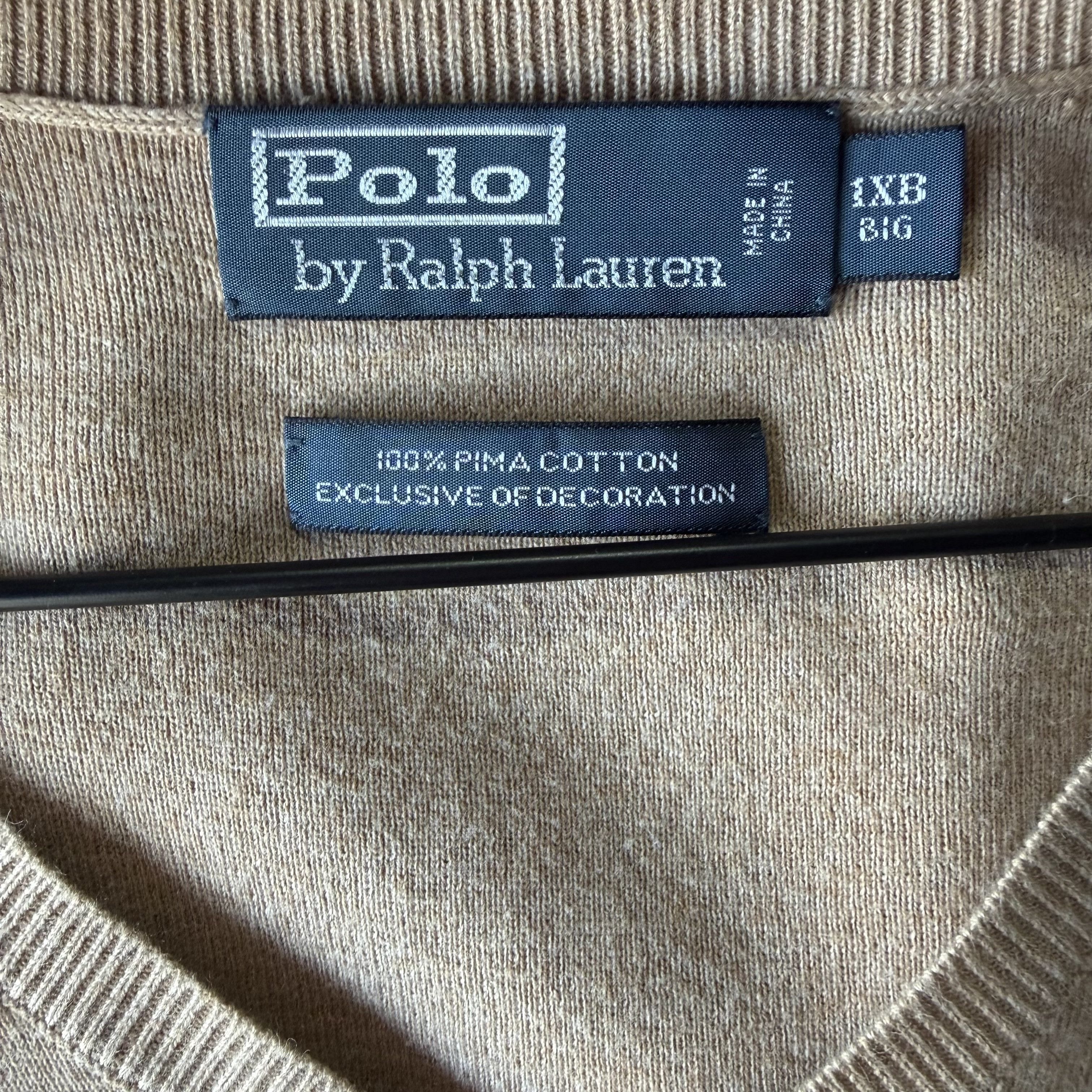Polo Ralph Lauren Vtg Polo Ralph Lauren Sweater Vest Pima Cotton V-Neck 90s Size US XL / EU 56 / 4 - 4 Thumbnail