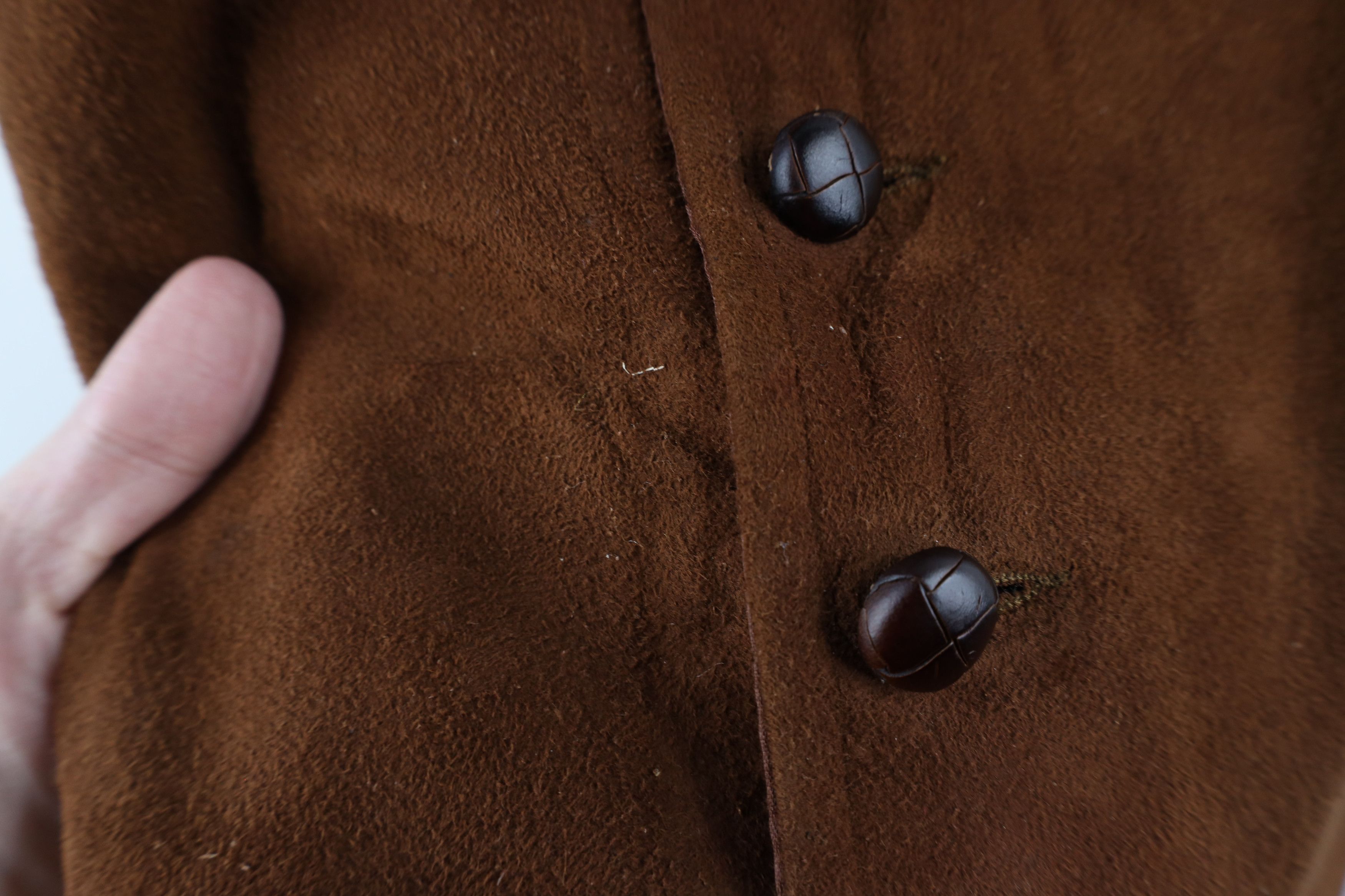 Lands' End × Vintage Vintage 90s Lands End Buckle Back Suede Leather Vest Jacket Size US XL / EU 56 / 4 - 6 Thumbnail