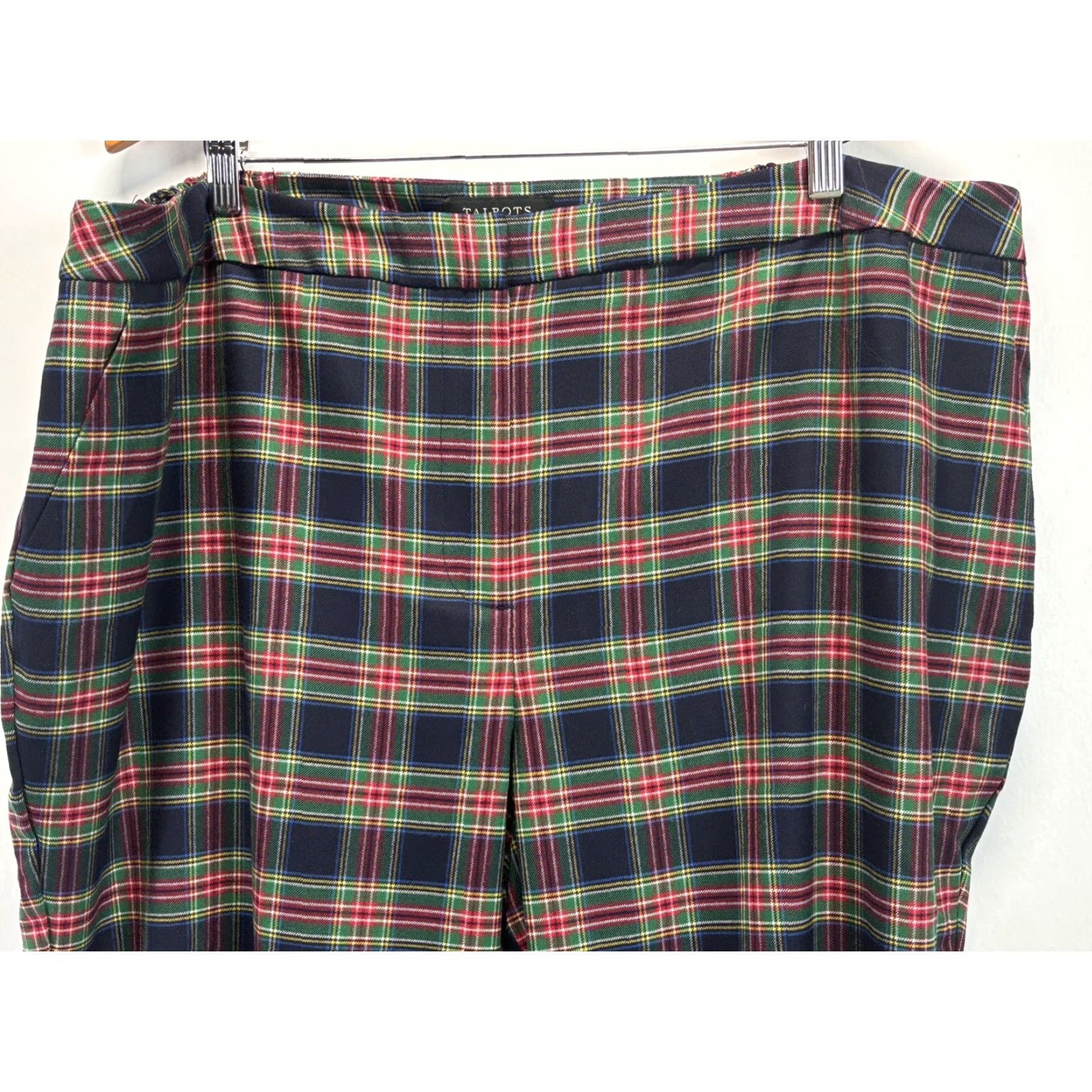 Talbots NEW! Talbots Plaid Wool Blend Dress Pants 24W Plus Tartan Career Classic Size 42" / US 20 - 2 Thumbnail