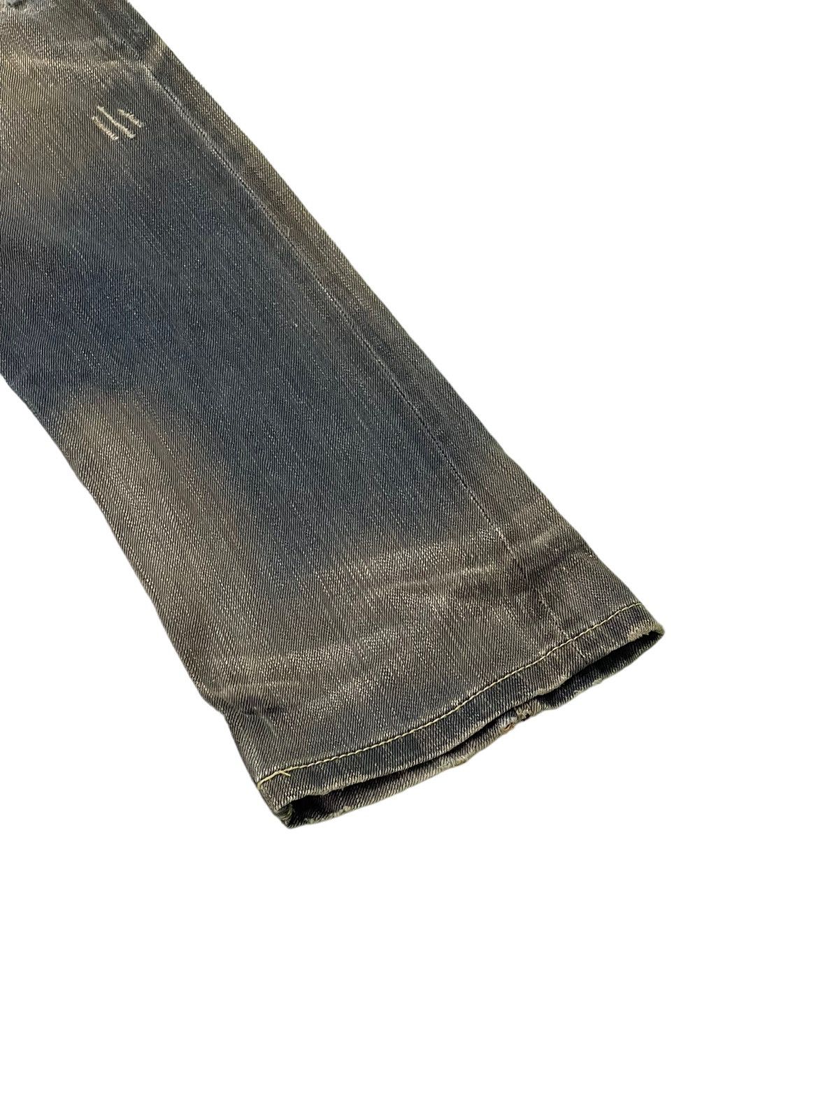 Japanese Brand Flare Jeans Nicole Club Distress Honeycomb Stretch Slim 7🟦7 Size US 33 - 4 Thumbnail
