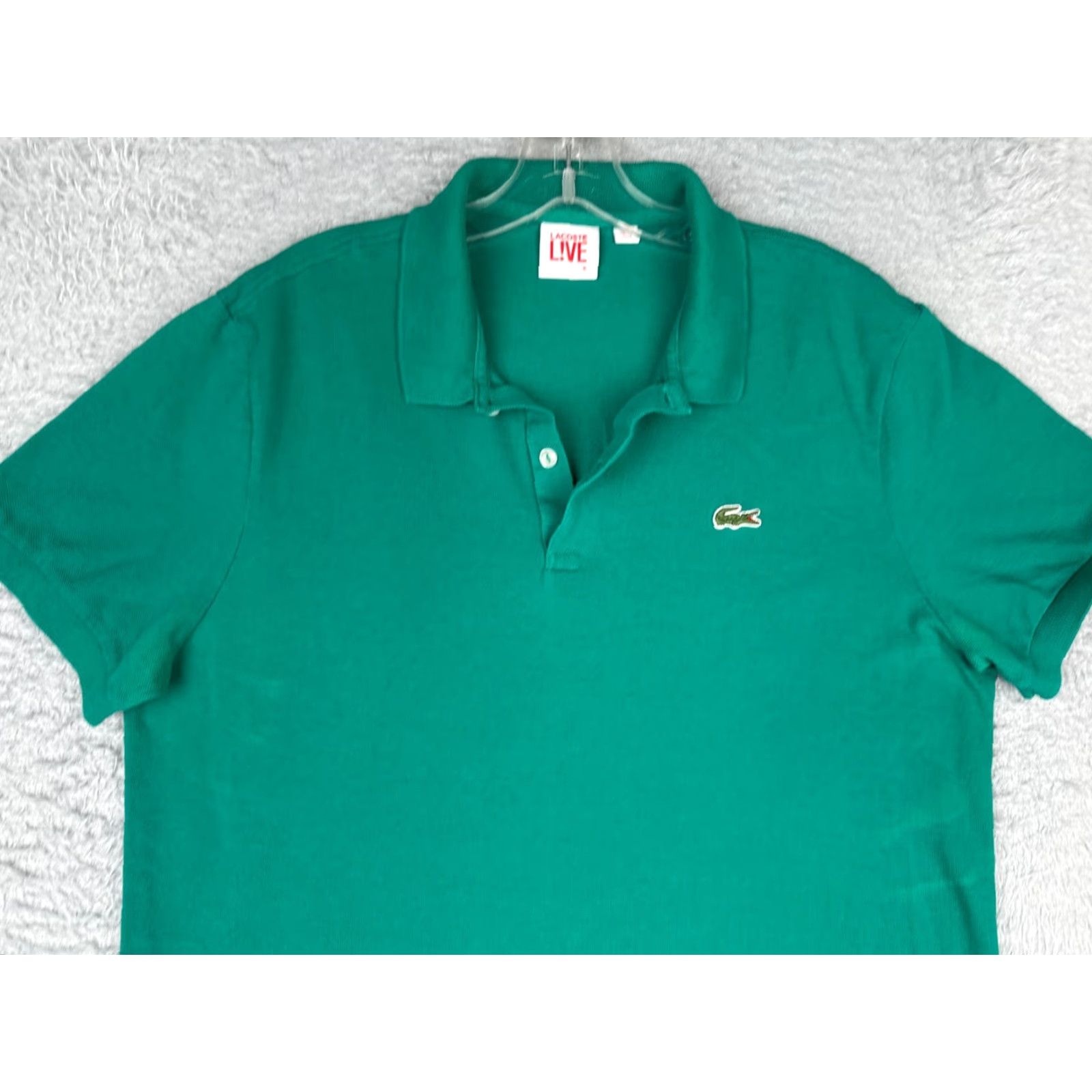 Lacoste Lacoste L!ve Polo Shirt Men 6 Green Short Sleeve 100% Cotton Golf Golfer Size US S / EU 44-46 / 1 - 4 Thumbnail