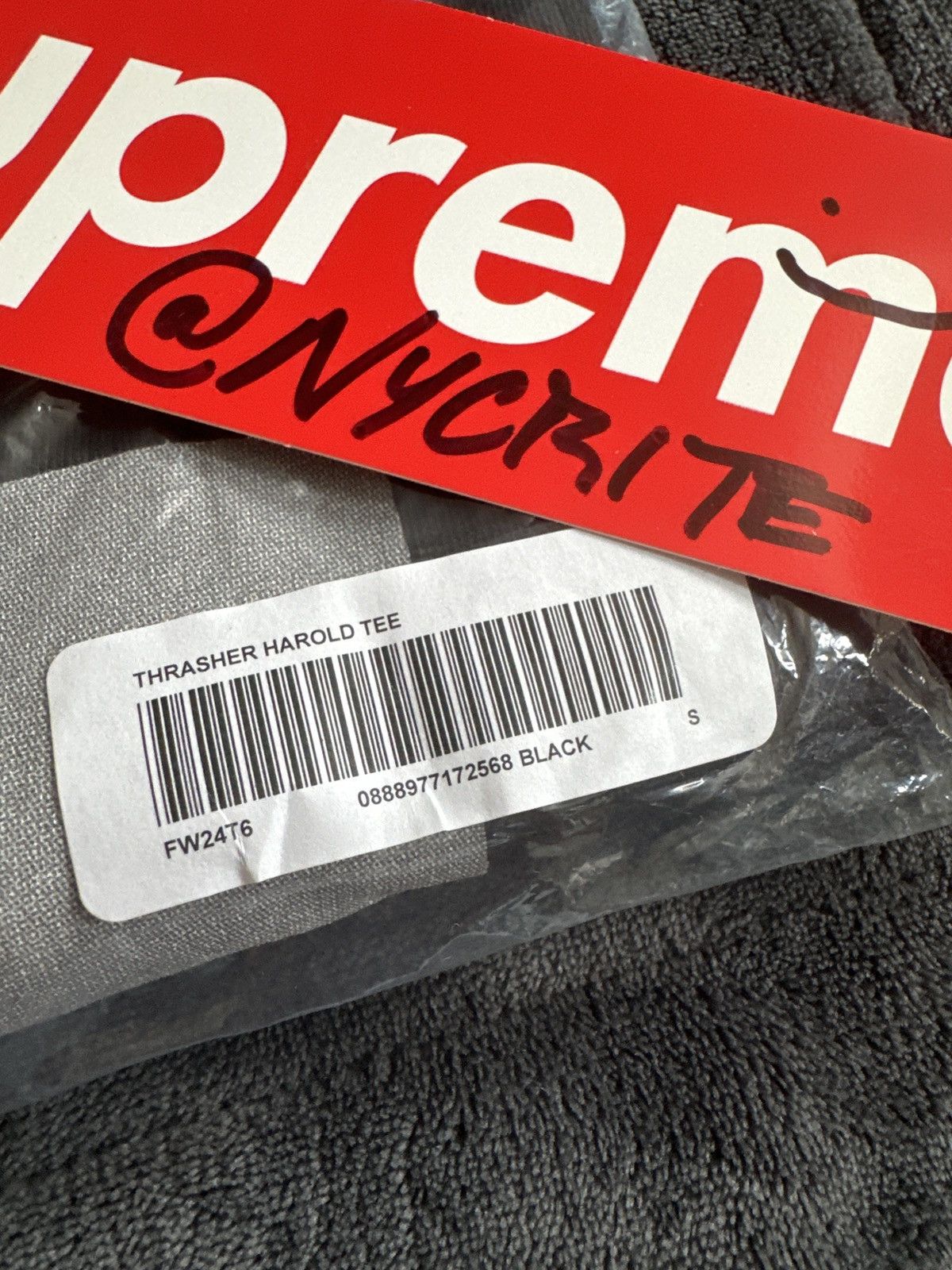 Supreme × Thrasher Thrasher Harold Tee (FW24) Size US S / EU 44-46 / 1 - 3 Thumbnail