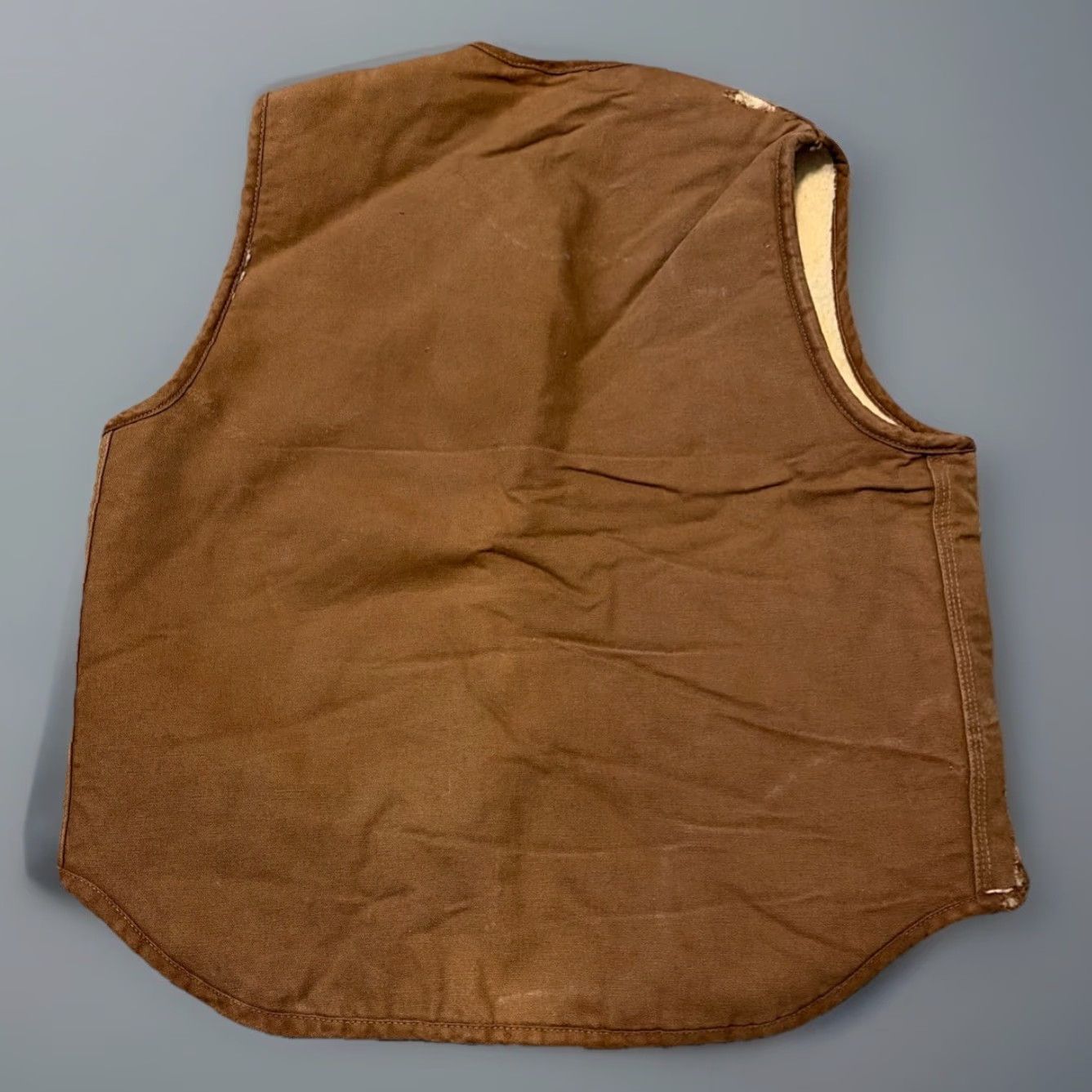 Carhartt VINTAGE Carhartt Brown Canvas Sherpa Lined Vest Large Mens 80s Brown Canvas Vest L Size US L / EU 52-54 / 3 - 2 Thumbnail