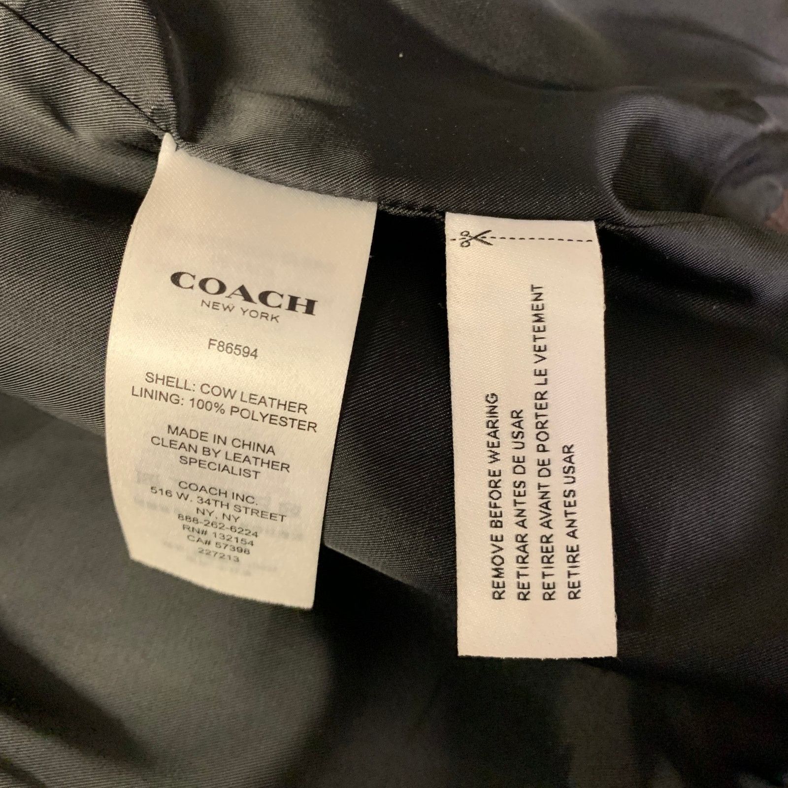 Coach COACH Size XS Brown Leather Moto Racer Jacket Size US XS / EU 42 / 0 - 6 Thumbnail