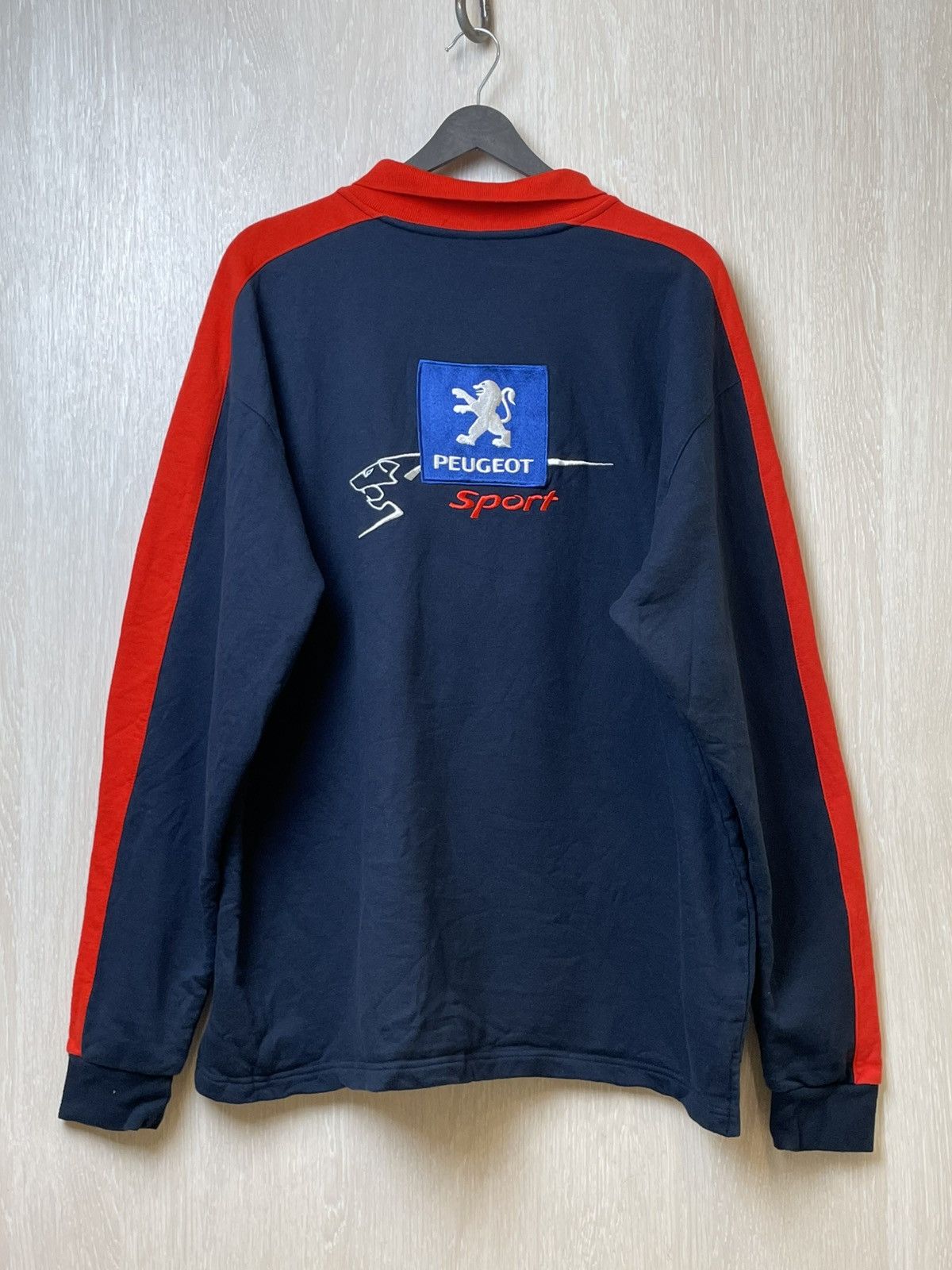 NASCAR × Vintage Peugeot Sport Racing 1/4 Zip Sweater Size US XXL / EU 58 / 5 - 5 Thumbnail