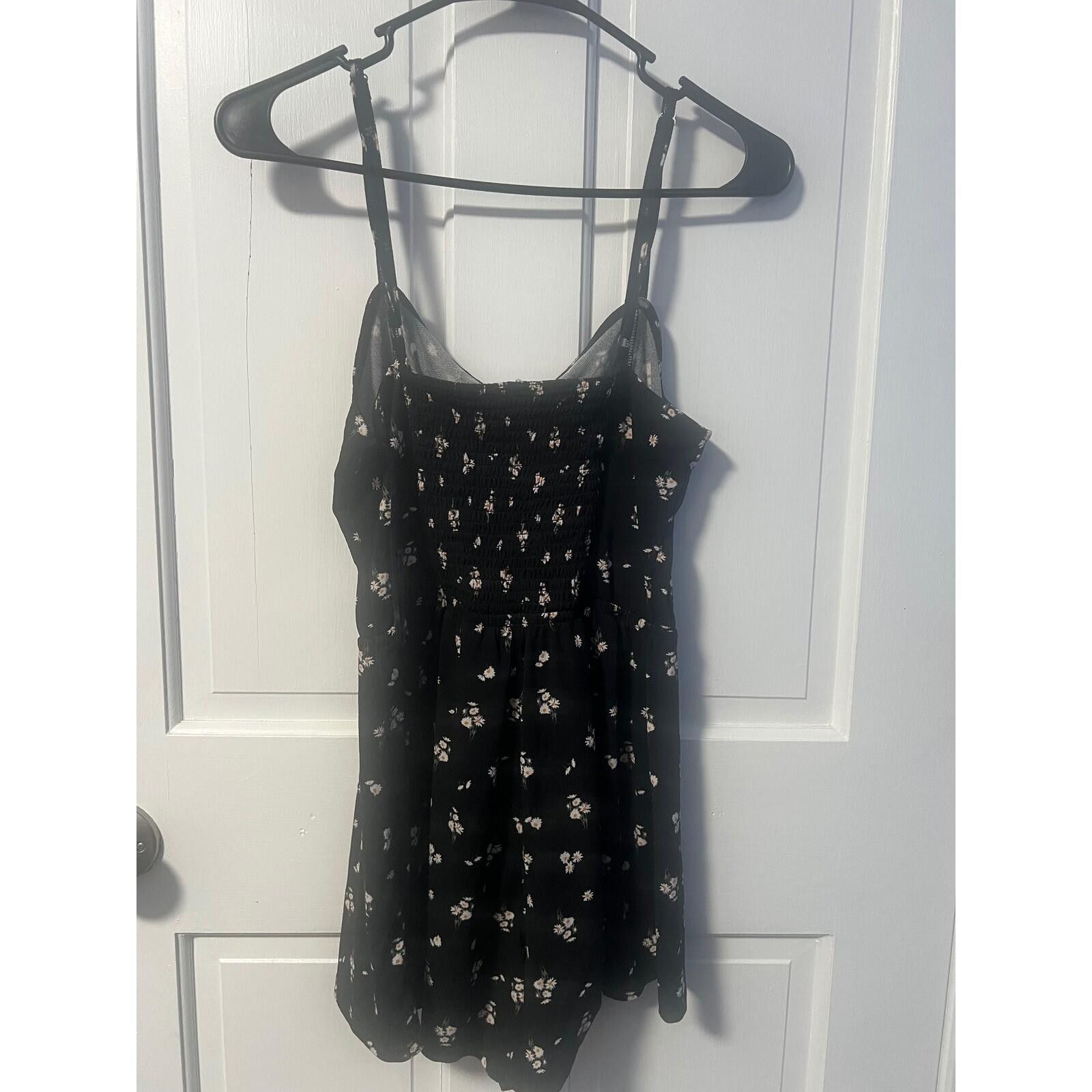 Aeropostale Aeropostale Romper Womens Medium Black Floral Daisy Boho Size 32" / US 10 / IT 46 - 4 Thumbnail