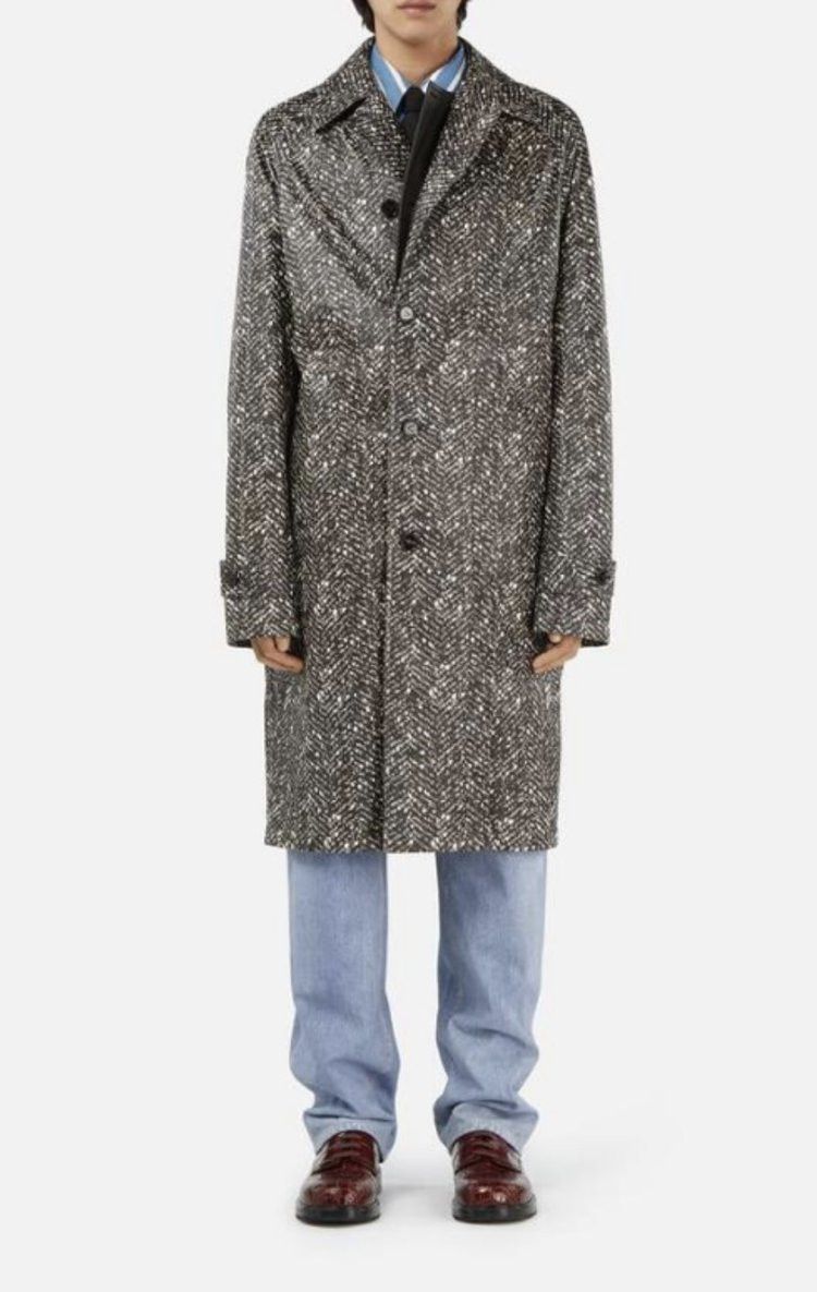 Bottega Veneta o1bcso1str0425 Printed Leather Chevron Coat in Multicolor Size US M / EU 48-50 / 2 - 1 Preview