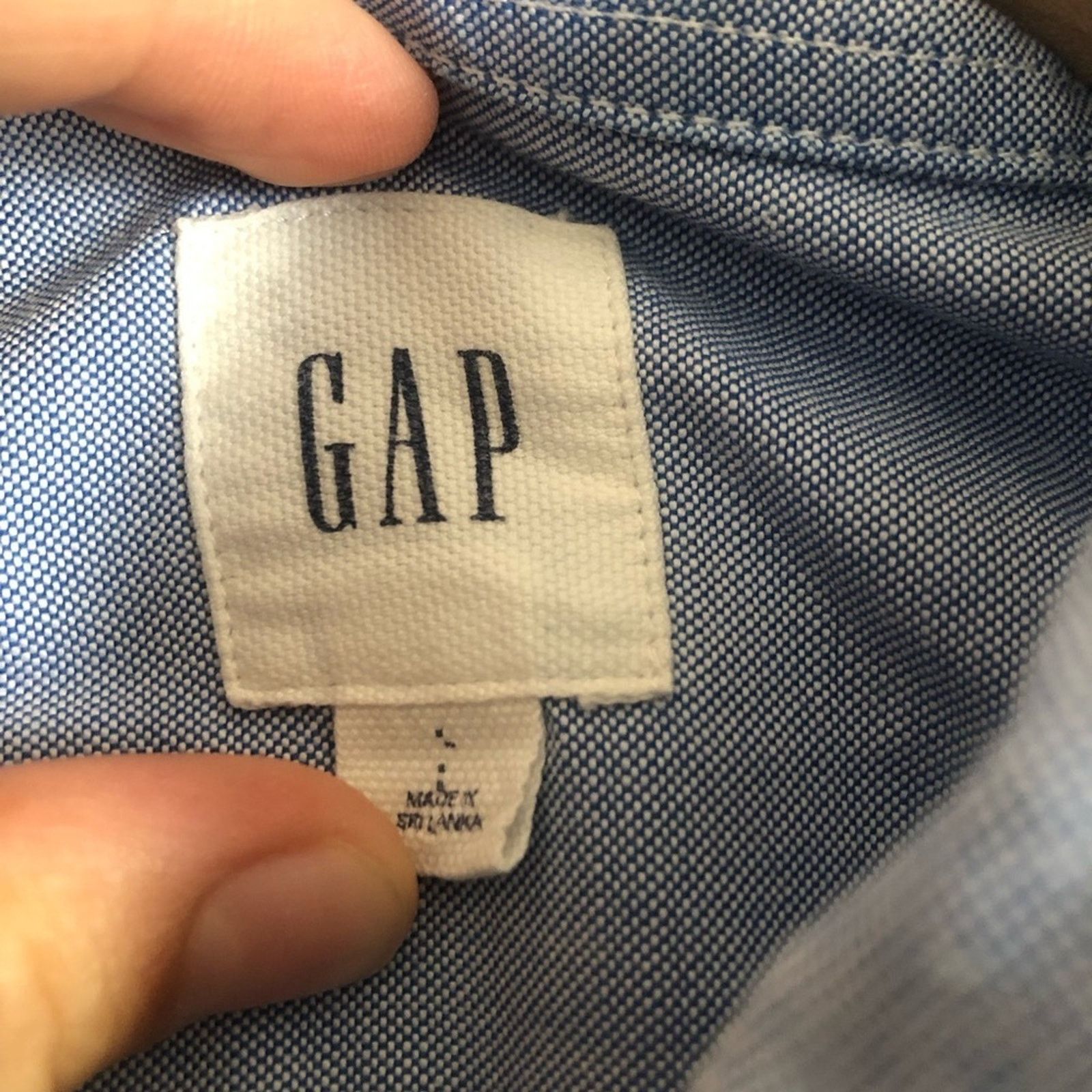 Gap Gap Men's Chambray Soft Denim Long Sleeve Button Down Shirt Size US L / EU 52-54 / 3 - 3 Thumbnail