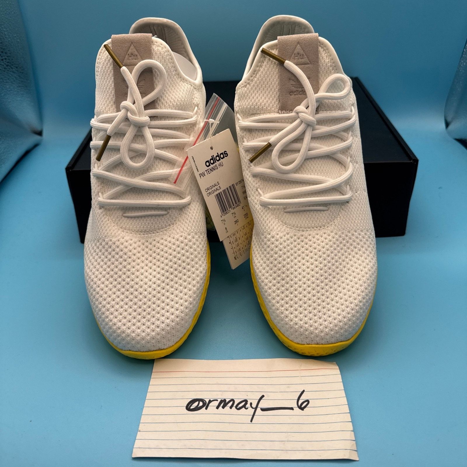 Adidas × Pharrell adidas Pharrell x Tennis Hu Yellow m8 w9.5 Size US 8 / EU 41 - 6 Thumbnail