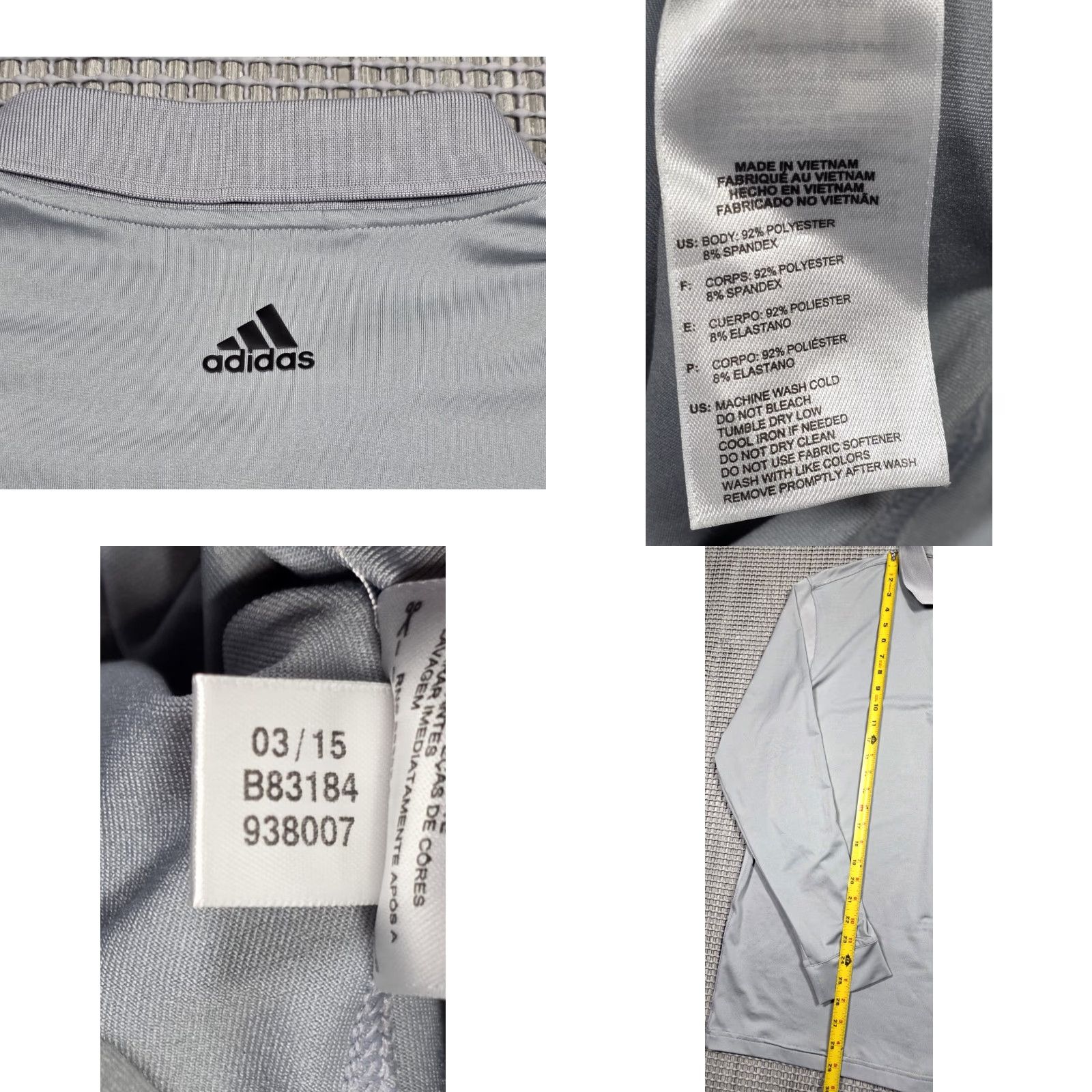 Adidas Adidas Polo Shirt Mens M Gray Hempstead Golf Country Club Long Sleeve Stretch Polo Shirt M Gray Adidas Golf Country Club Hempstead Long Sleeve Stretch Size US M / EU 48-50 / 2 - 8 Thumbnail