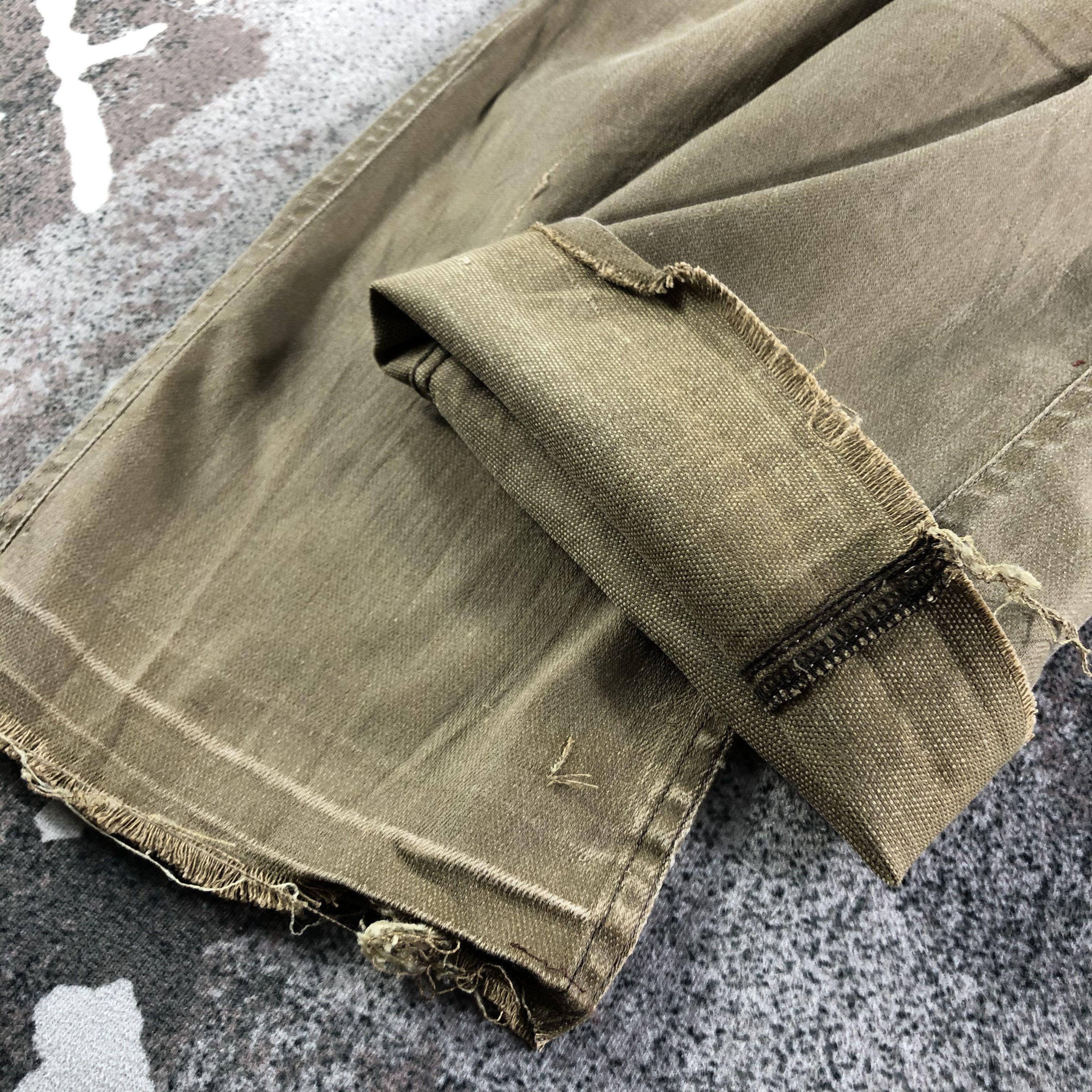 Japanese Brand Back Number Jeans Faded Green Denim KJ3156 Size US 33 - 7 Thumbnail