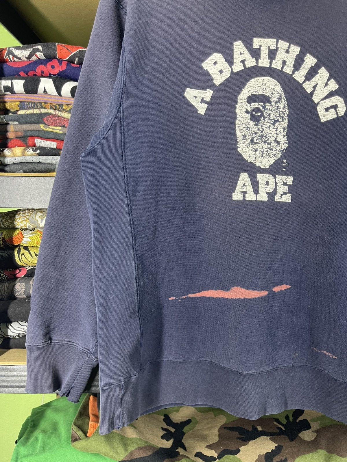 Bape Vintage A Bathing Ape (BAPE) Distressed swetshirt Size US M / EU 48-50 / 2 - 3 Thumbnail