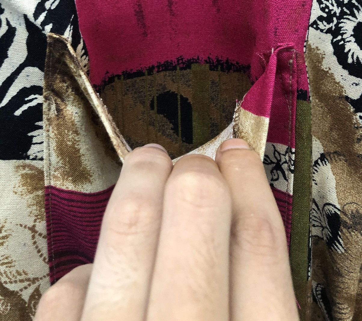 Vintage Vintage Bobbie Brooks Abstract Floral Patchwork Made in USA Size US L / EU 52-54 / 3 - 7 Thumbnail