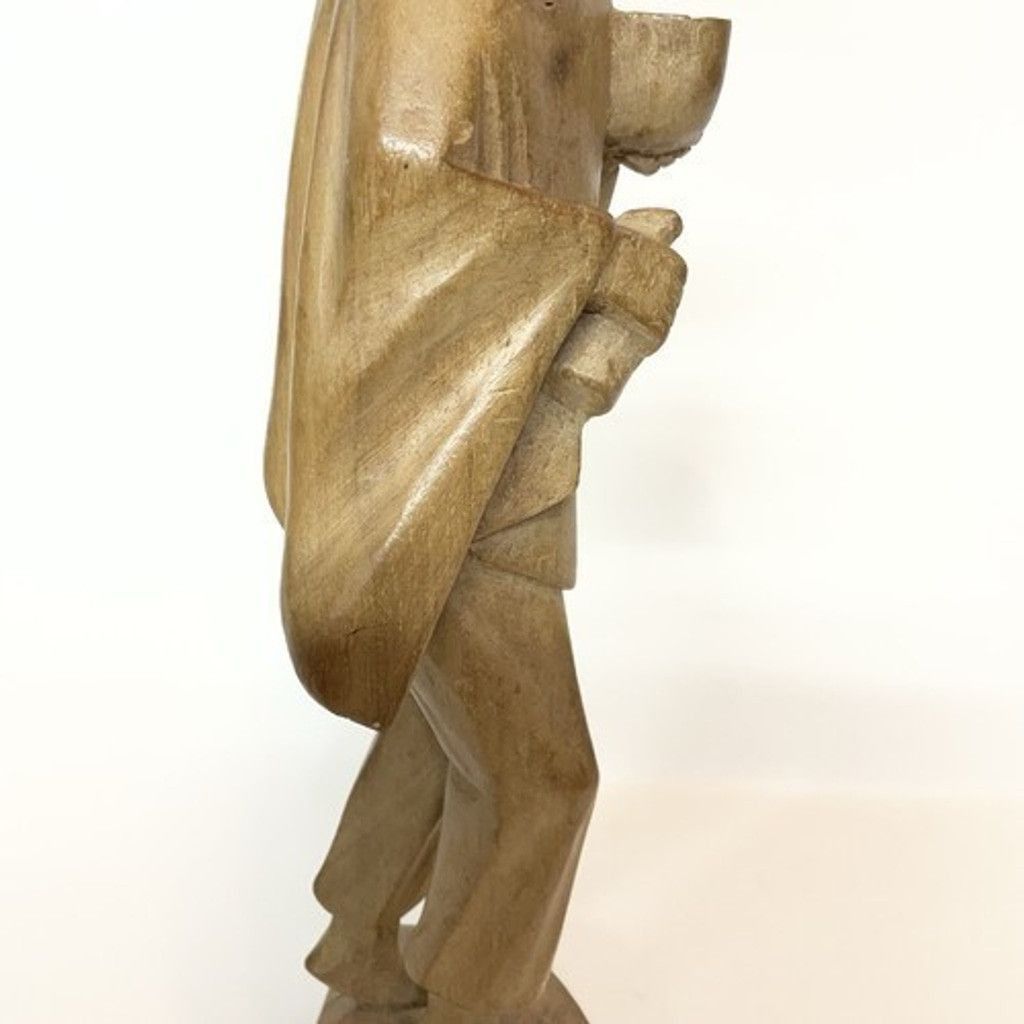 The Unbranded Brand VTG Hand Carved Wood Folk Art Man Colonial Figure 11.6" Size ONE SIZE - 7 Thumbnail