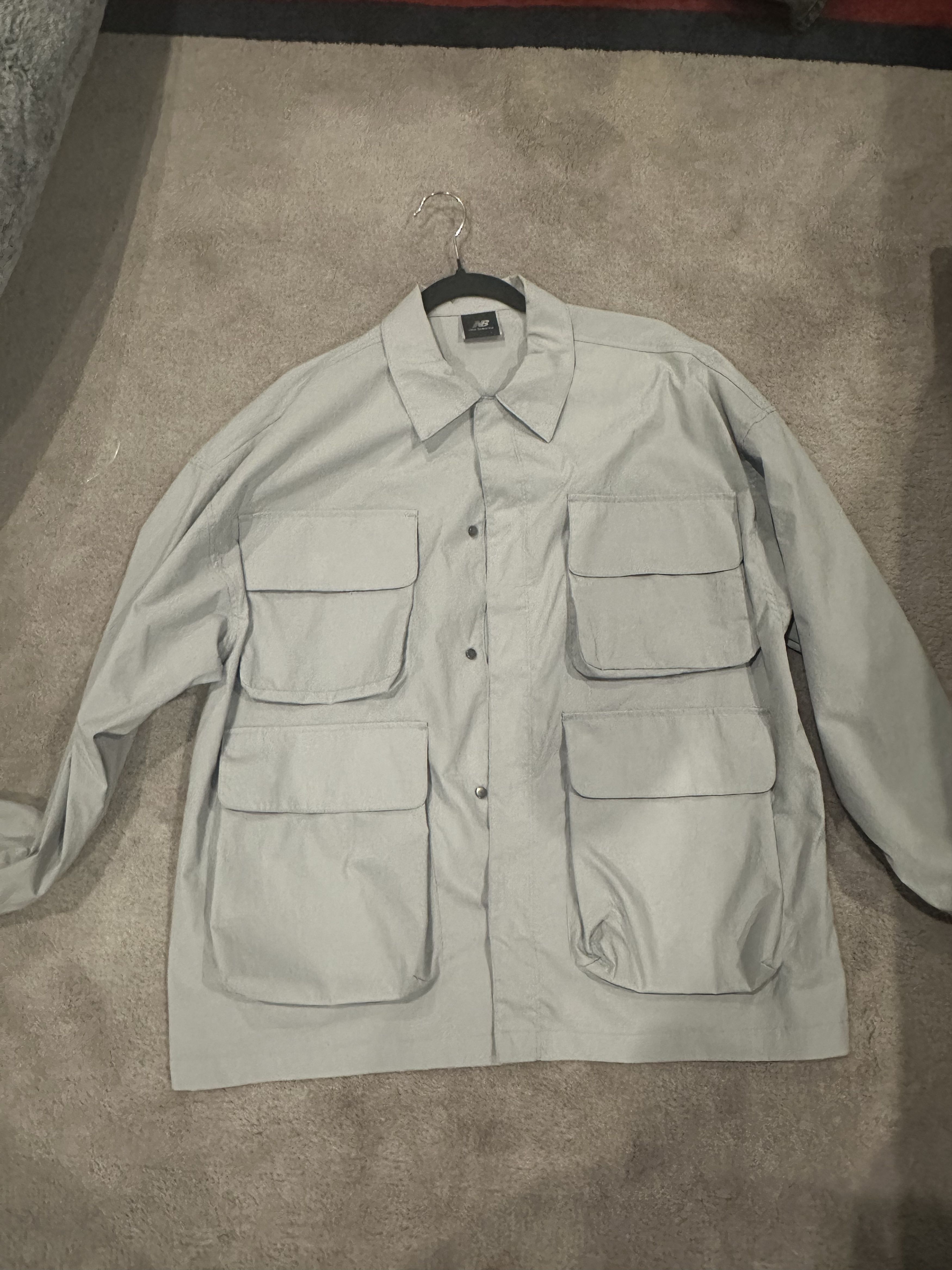 New Balance New Balance Silver Button up Jacket Size US L / EU 52-54 / 3 - 1 Thumbnail