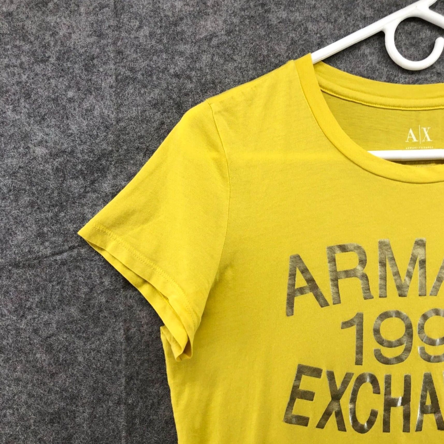 Armani Exchange VINTAGE Armani Exchange Retro Yellow Graphic T Shirt Womens Small S Short Sleeve 90s Size S / US 4 / IT 40 - 6 Thumbnail