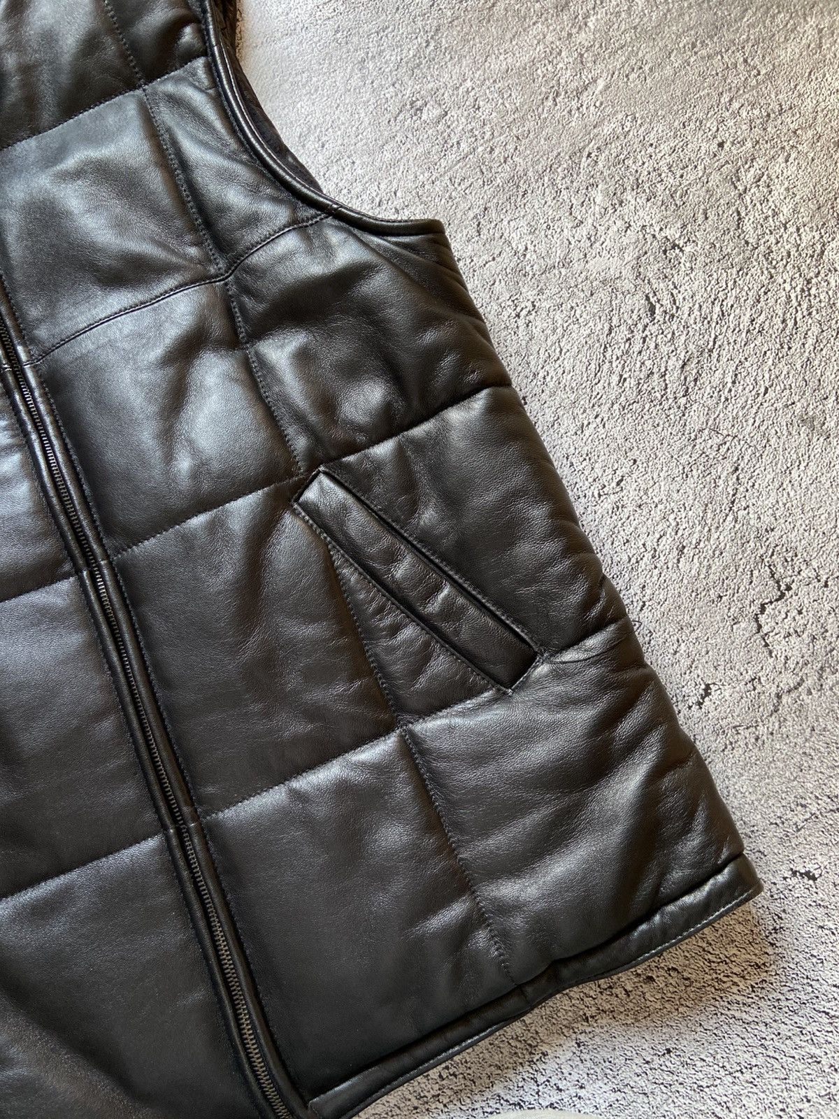 If Six Was Nine Vintage Padded Leather Vest Rick Owens Undercover Style Size US M / EU 48-50 / 2 - 3 Thumbnail