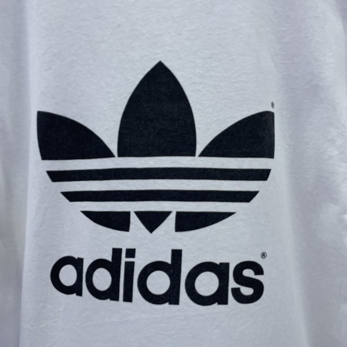 Adidas × Vintage 1990s Adidas Big Logo Double Sided Graphic T Shirt Size US L / EU 52-54 / 3 - 7 Thumbnail