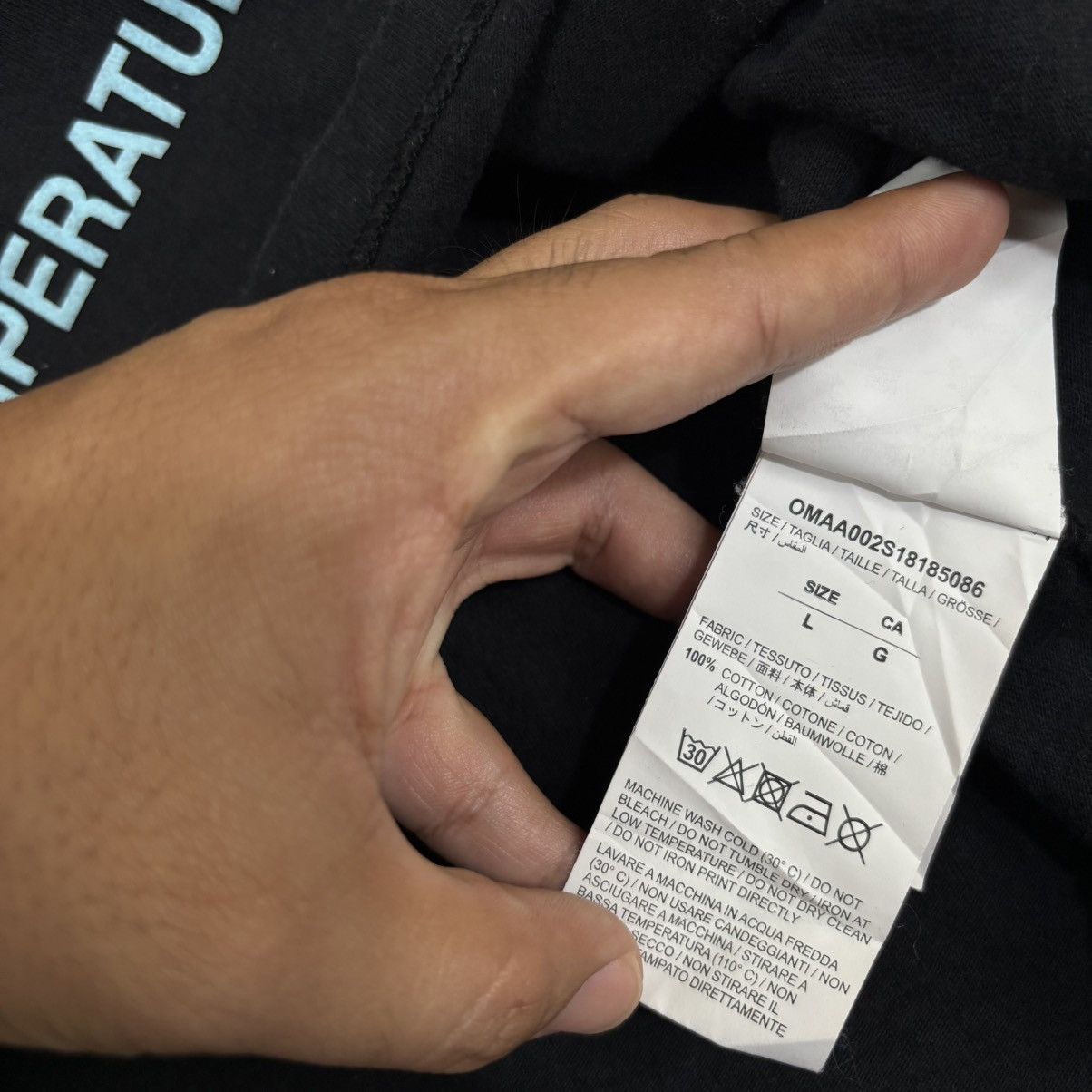 Off-White OFF-WHITE 18SS DIAG TEMPERATURE TEE / T Shirt Size US L / EU 52-54 / 3 - 9 Thumbnail