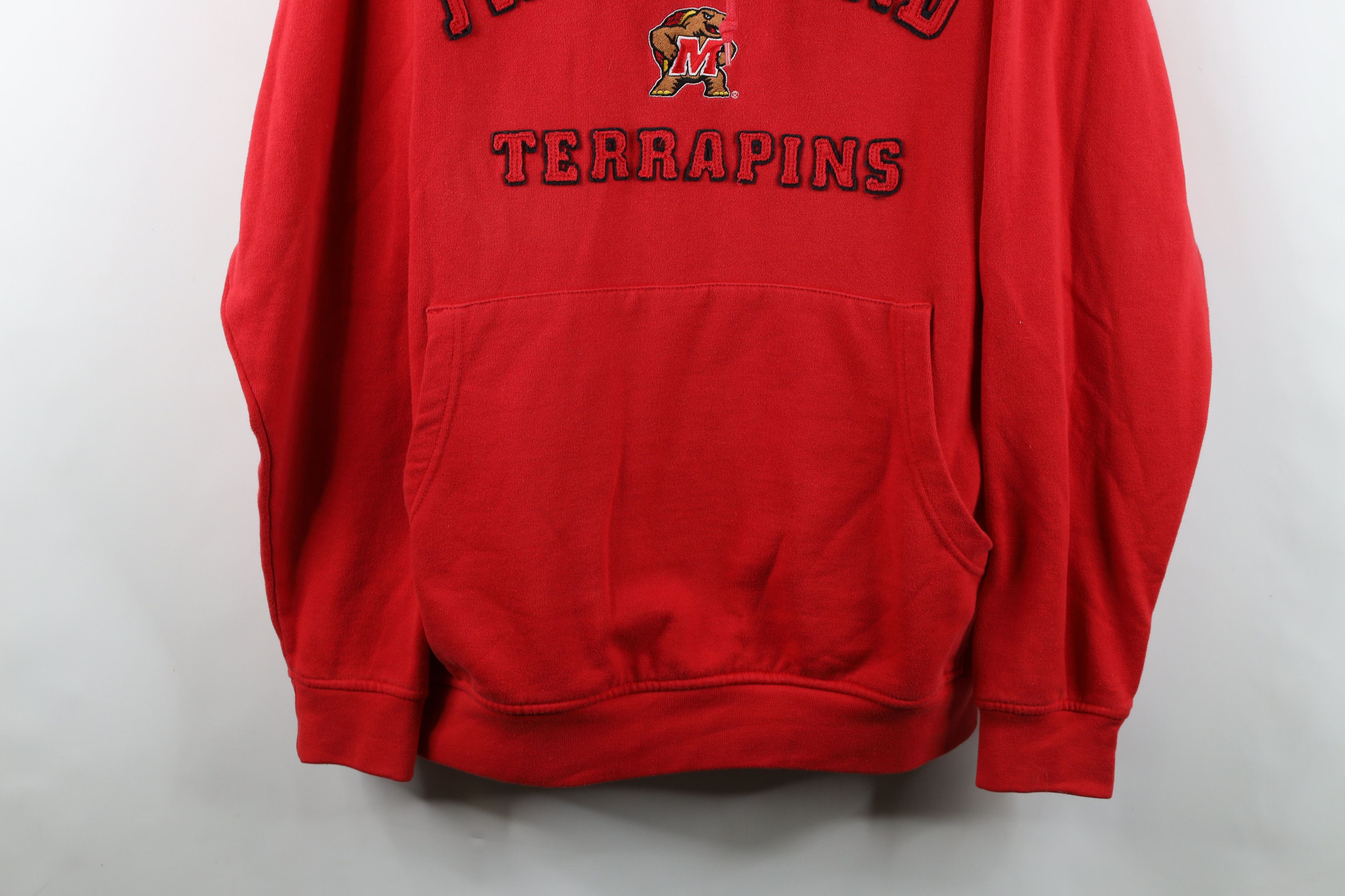 Vintage Vintage Fit University of Maryland Hoodie Sweatshirt Red Size US L / EU 52-54 / 3 - 3 Thumbnail