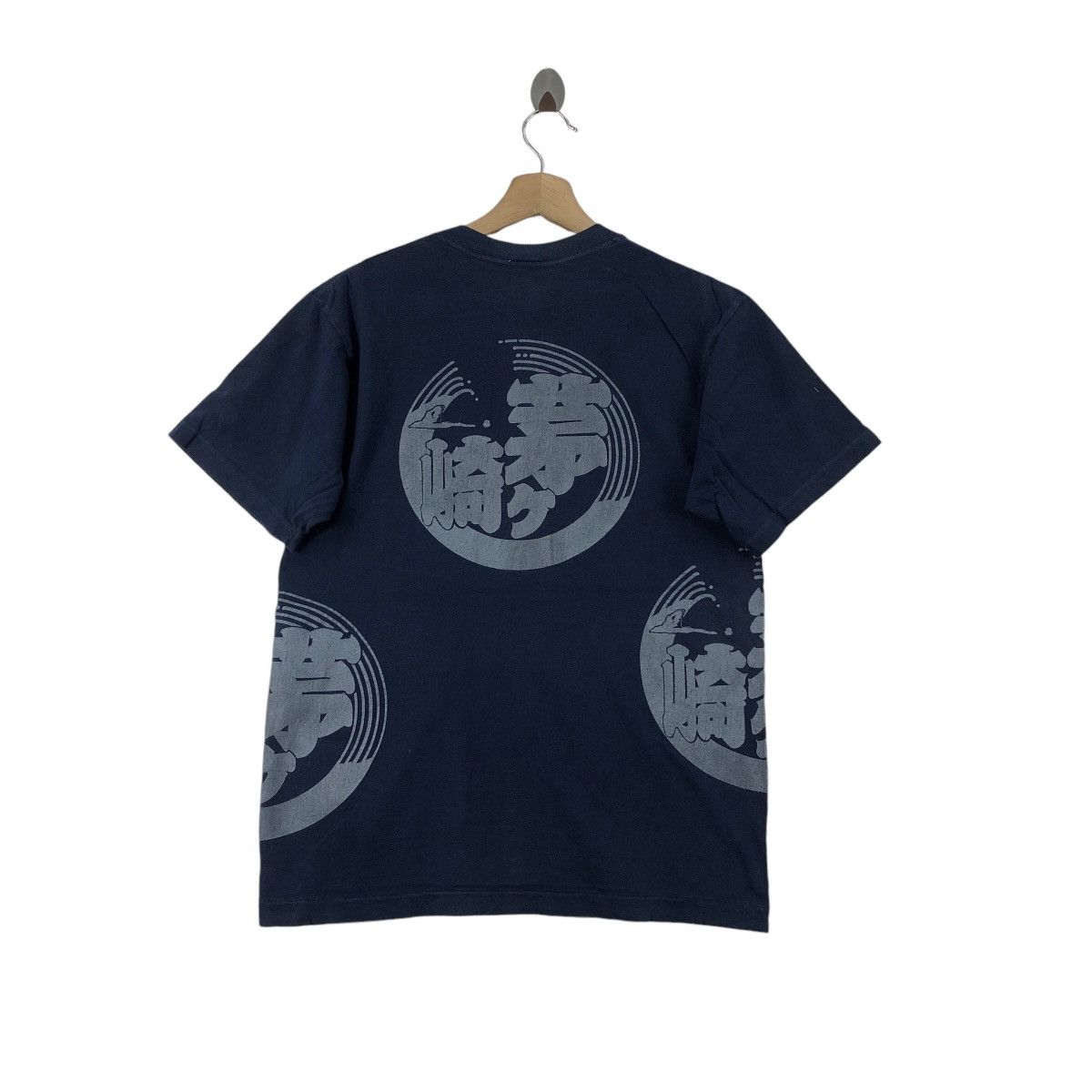 Vintage Vintage 90s RAWLINGS Art Tee Shirt Pure Indigo Size US M / EU 48-50 / 2 - 3 Thumbnail