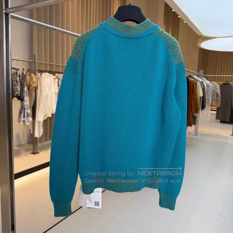 Hermes Hermes Yellow and Green Knit Cashmere Sweater Size XXS / US 00 / IT 34 - 2 Thumbnail