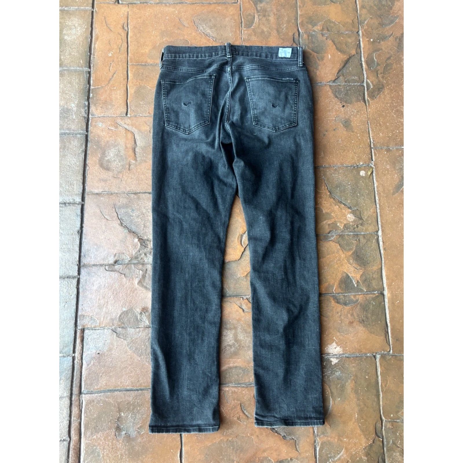 Hudson Hudson Slim Jeans Mens 33 Black Straight Leg Zip Fly Denim Pants Size US 33 - 3 Thumbnail