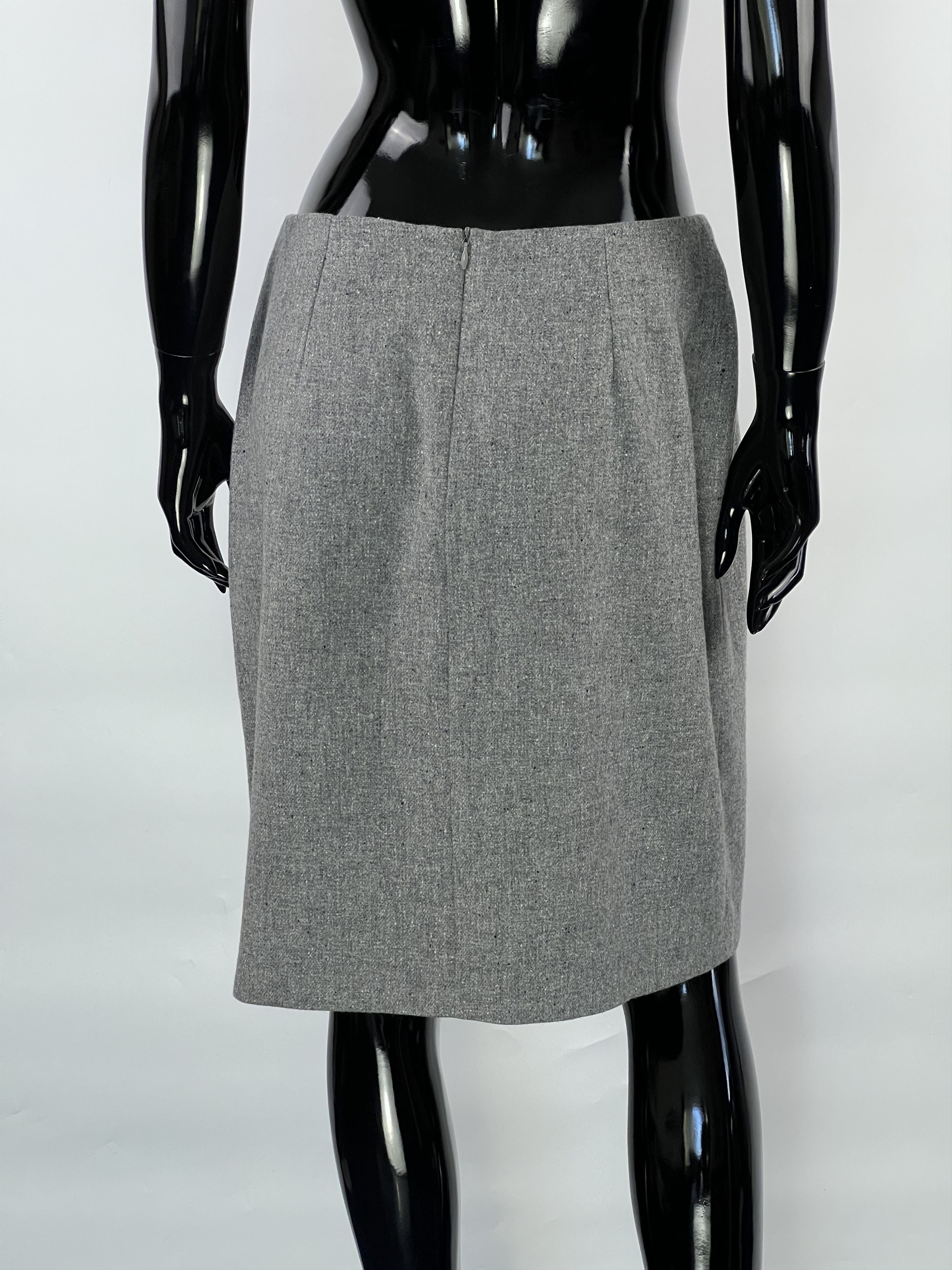 Marella Marella Vintage Gray Wool Suit Skirt Size IT44 US10 D38 GB12 Size M / US 6-8 / IT 42-44 - 14 Thumbnail