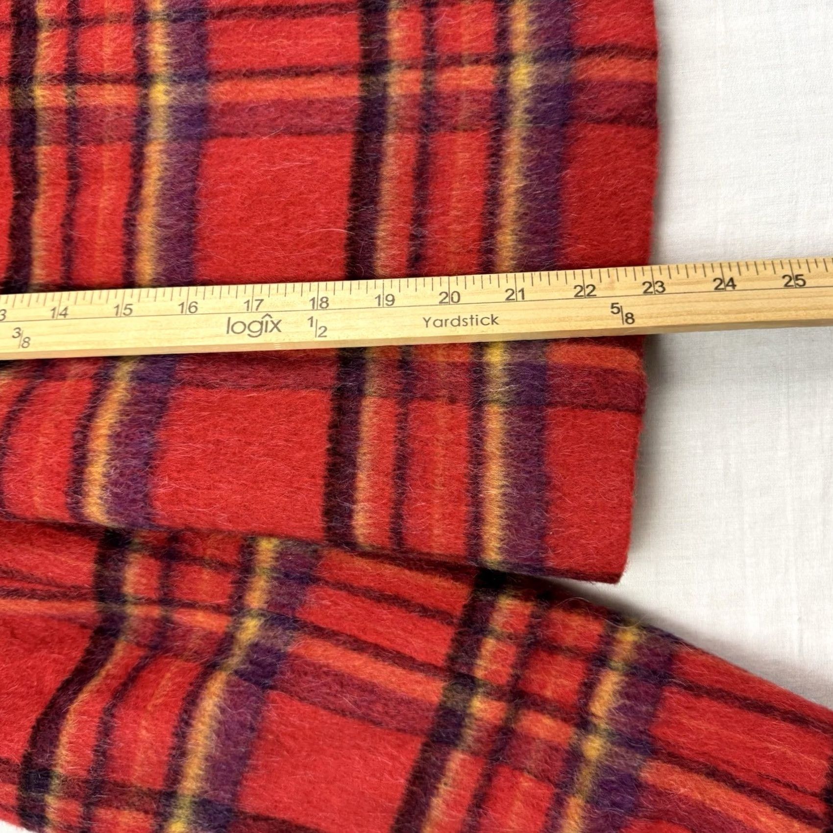 Vintage VINTAGE Requirements Jacket Womens 14 Plaid Wool Blend 1980s Preppy Red Size XL / US 12-14 / IT 48-50 - 7 Thumbnail