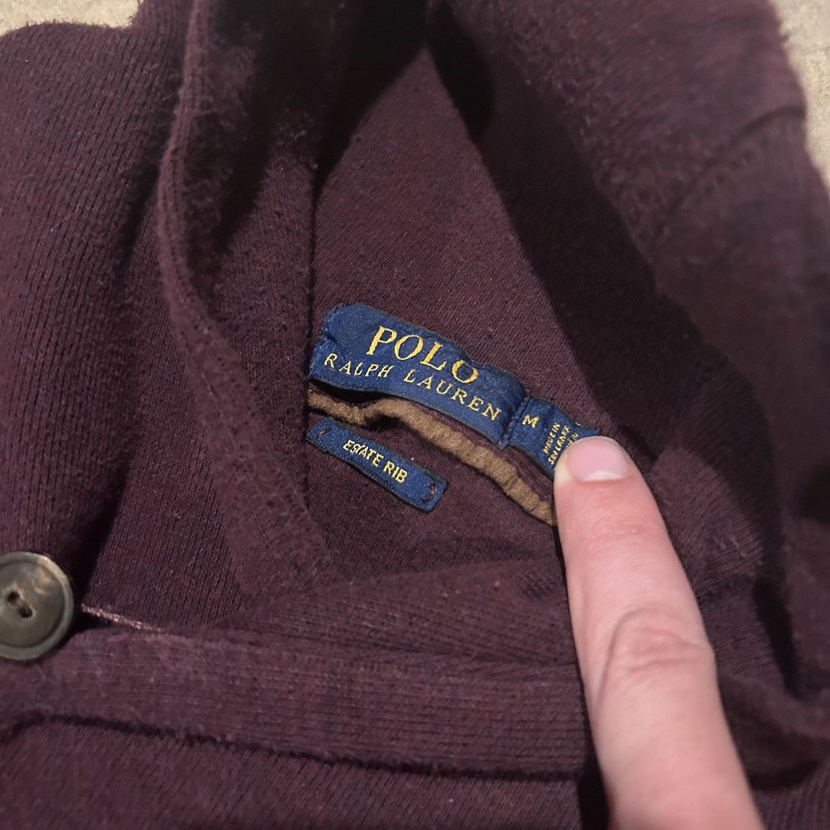 Polo Ralph Lauren × Vintage Vintage Polo Ralph Lauren Estate Rib Shawl Collar Sweater Size US M / EU 48-50 / 2 - 5 Thumbnail