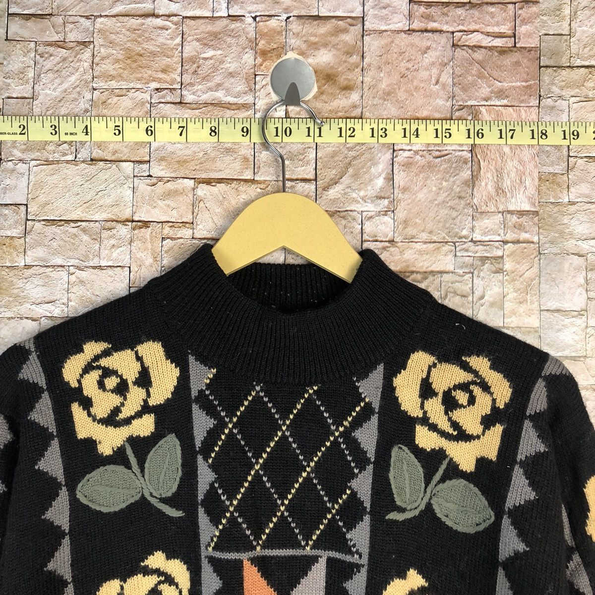 Aran Isles Knitwear × Japanese Brand My Collico Black Knitwear art vintage japan #A822 Size M / US 6-8 / IT 42-44 - 4 Thumbnail