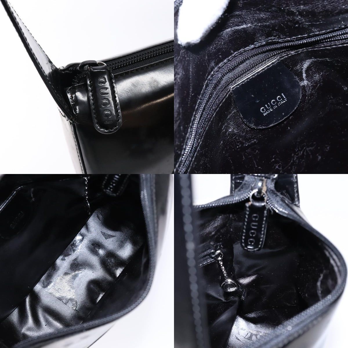 Gucci GUCCI Shoulder Bag Patent Leather Black Silver 007 2046 007 Size ONE SIZE - 11 Thumbnail