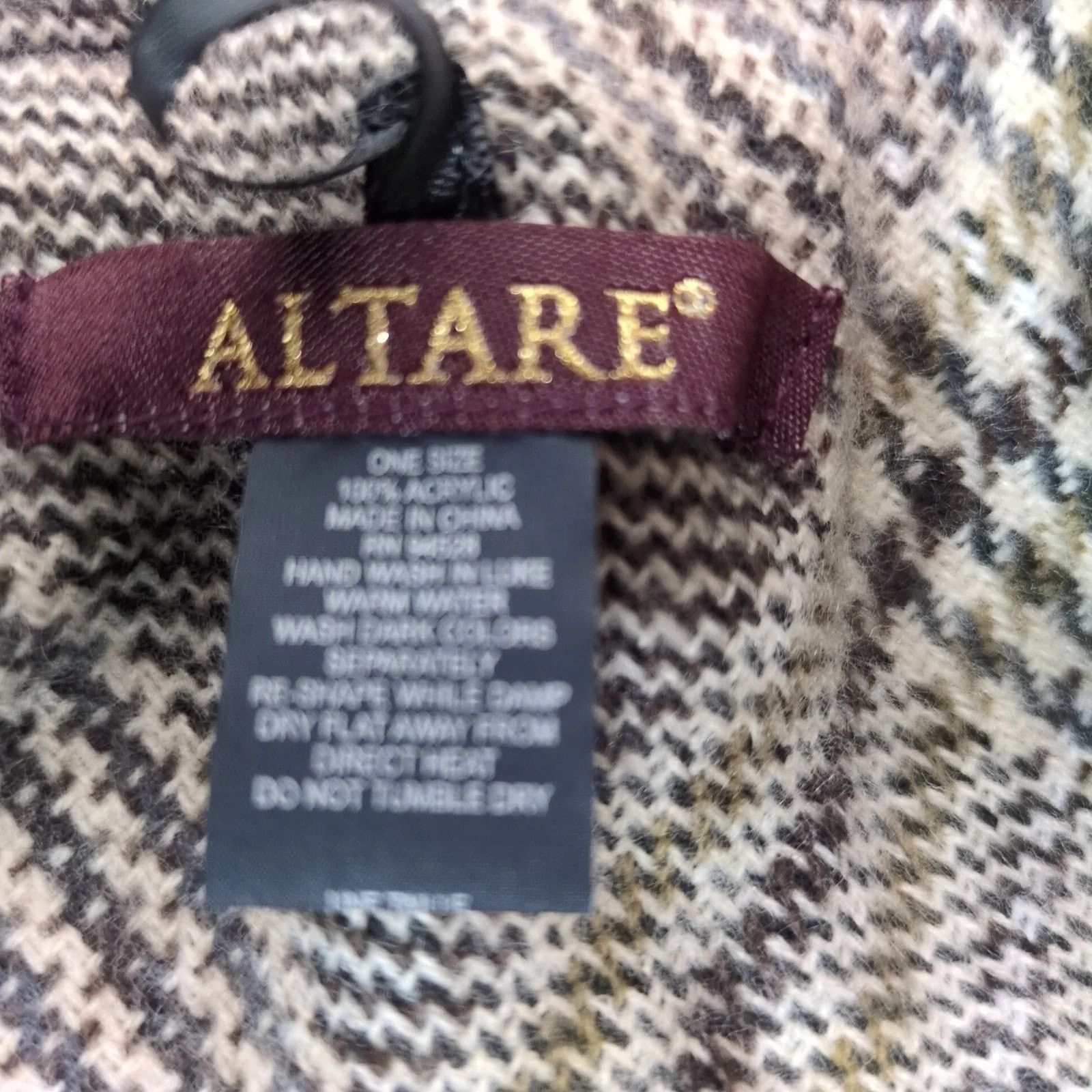 Other Altare Soft Knit Plaid Fringe Cape Poncho Women's One Size Size ONE SIZE - 7 Thumbnail
