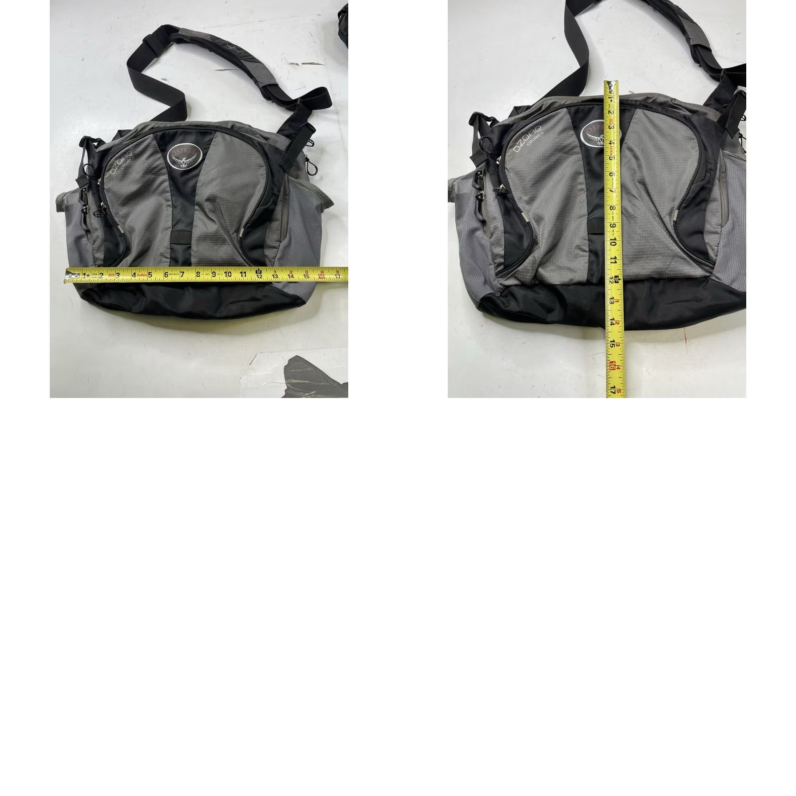 Osprey Osprey Ozone Courier Black Messenger Bag 20L 15" Laptop Shoulder Bag Mens Nylon Crossbody Adjustable Strap 15 in Width Black Spanos Size ONE SIZE - 9 Thumbnail
